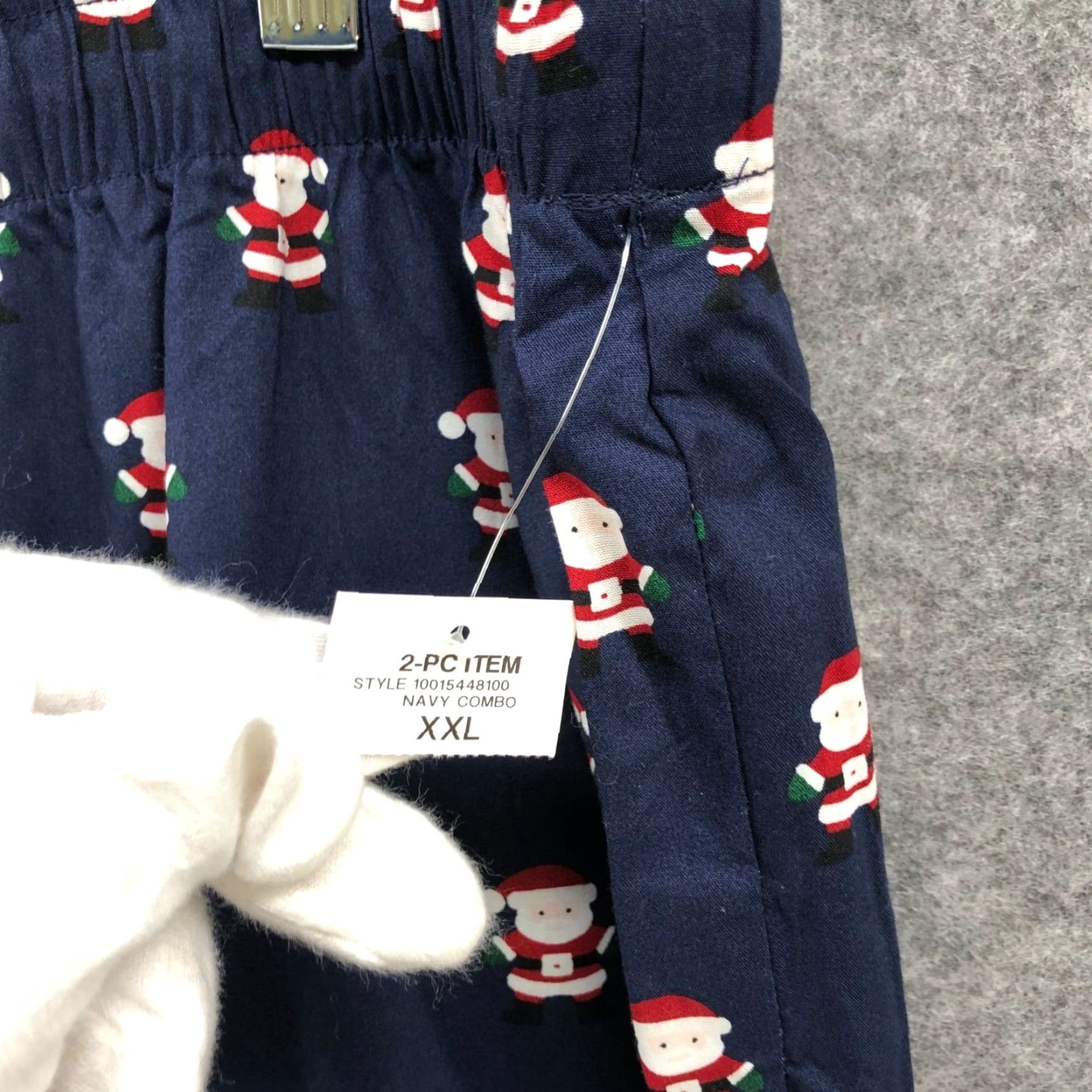 Club Room VINTAGE Club Room Men’s Christmas Pajama Pants XXL Navy Cotton Holiday Sleepwear Size US 39 - 6 Thumbnail