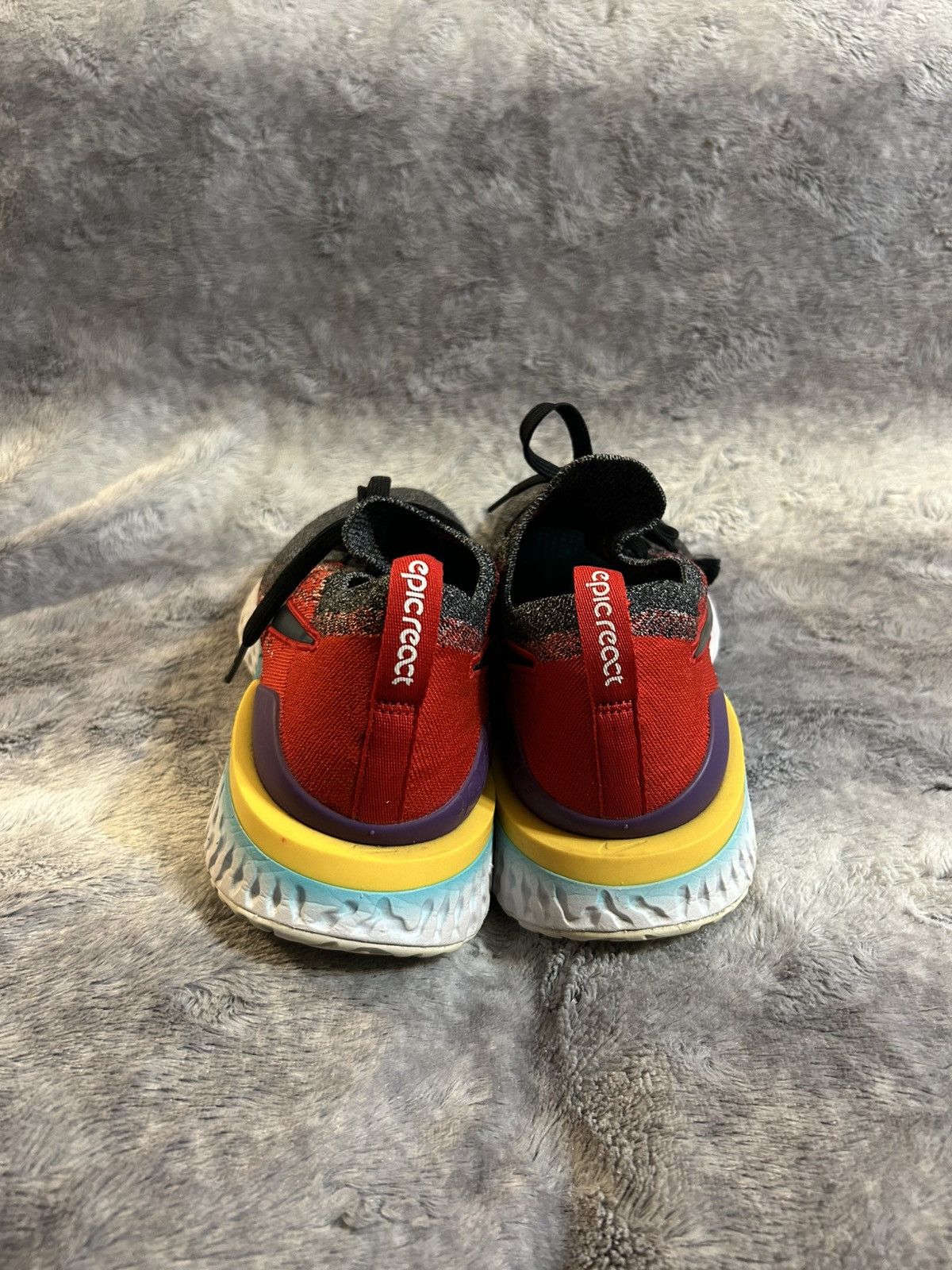 Nike Nike Epic React Flyknit 2 Black University Red Size 13 Size US 13 / EU 46 - 4 Thumbnail
