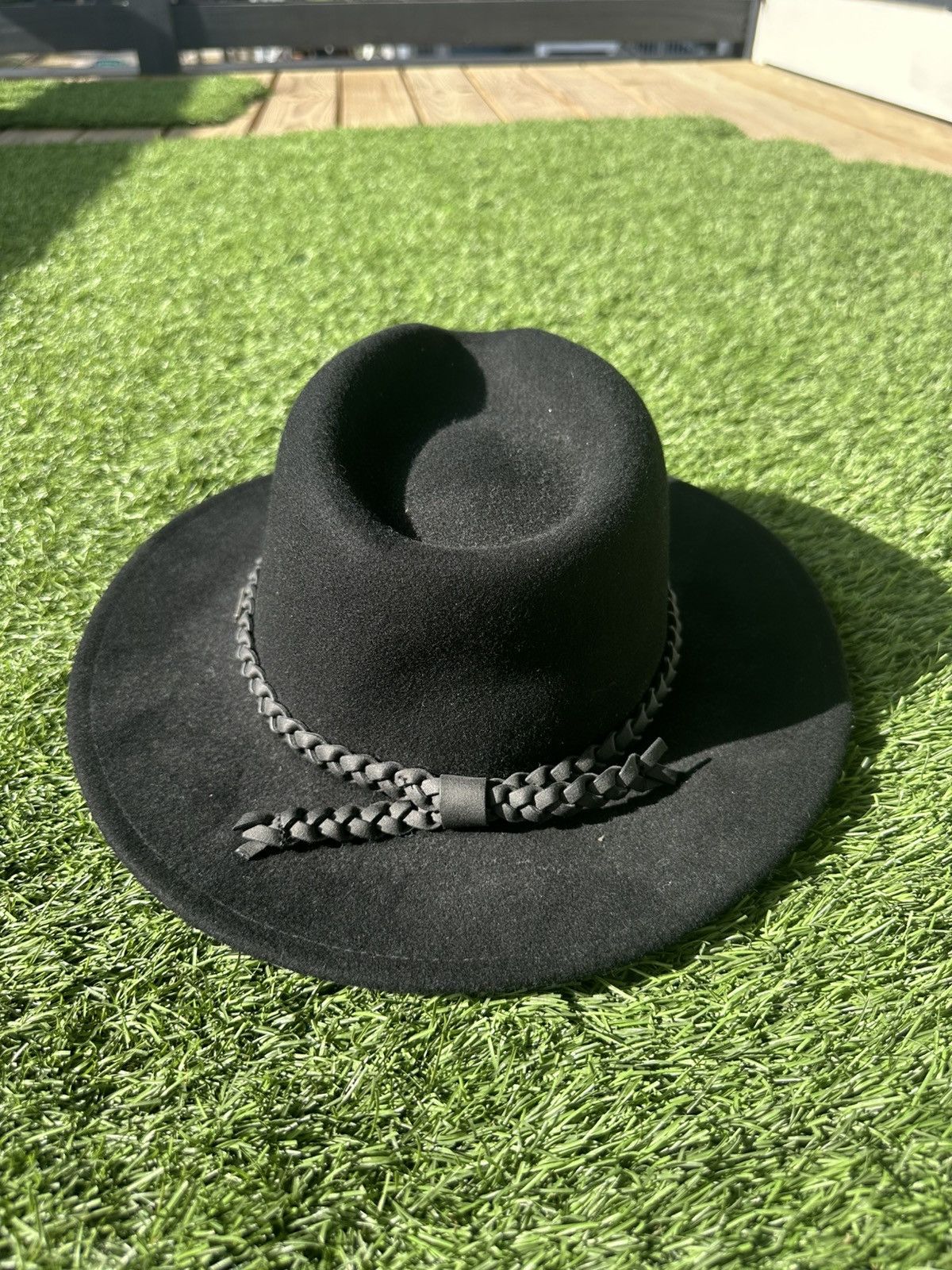 Brixton Brixton Black Felt Rancher Fedora Hat Mens Size Small 56cm Size ONE SIZE - 3 Thumbnail