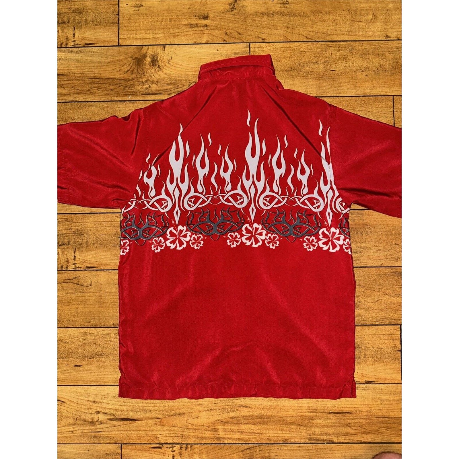 Sideout Youth Sideout Button Up Flame Shirt Red 20x27 Medium Y2K Size US M / EU 48-50 / 2 - 5 Thumbnail