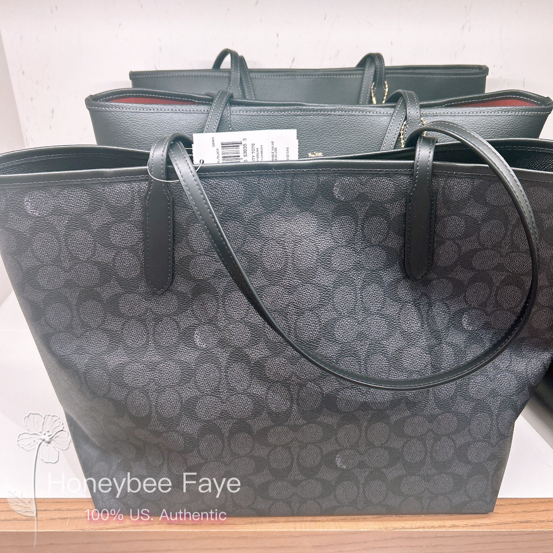 Coach City Tote Bag In Signature Canvas CV976 Size ONE SIZE - 3 Thumbnail