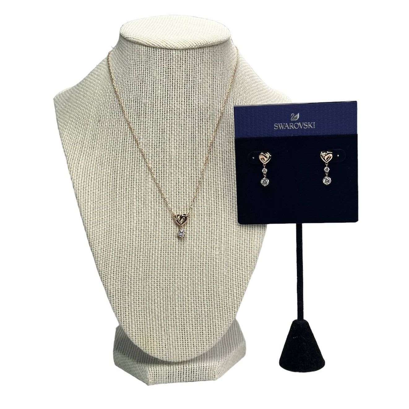 Swarovski Swarovski Lifelong Heart drop earrings and Necklace Size ONE SIZE - 1 Thumbnail