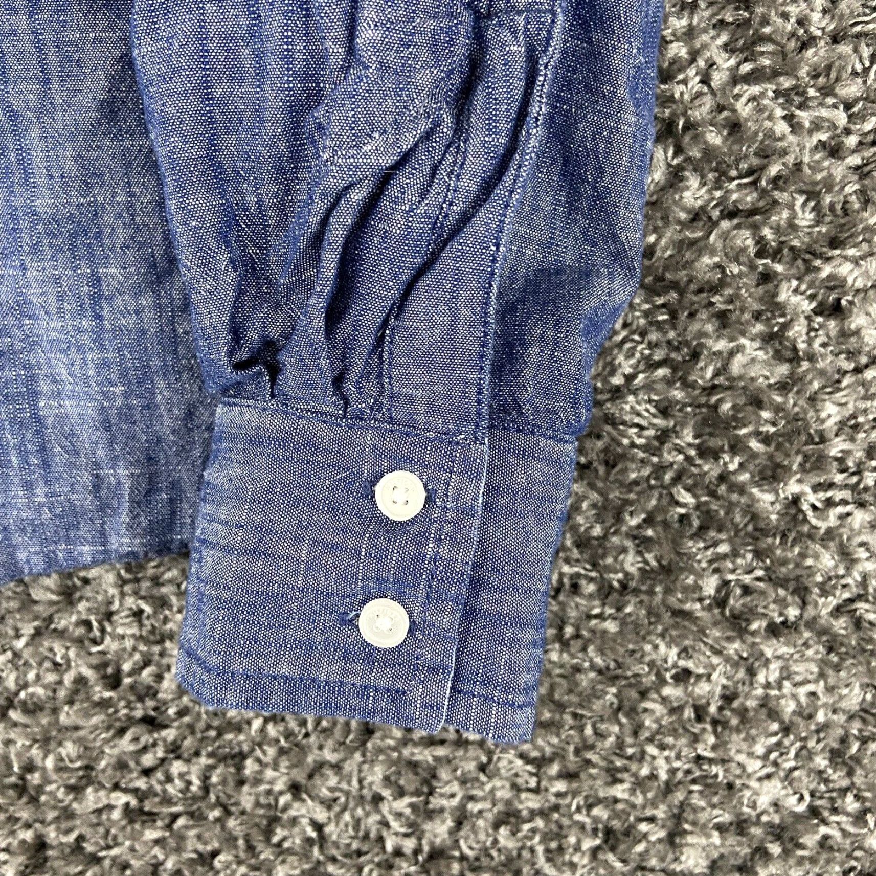 Tommy Hilfiger Tommy Hilfiger Button-Up Shirt Long Sleeve Blue Adult Medium Mens Size US M / EU 48-50 / 2 - 2 Thumbnail