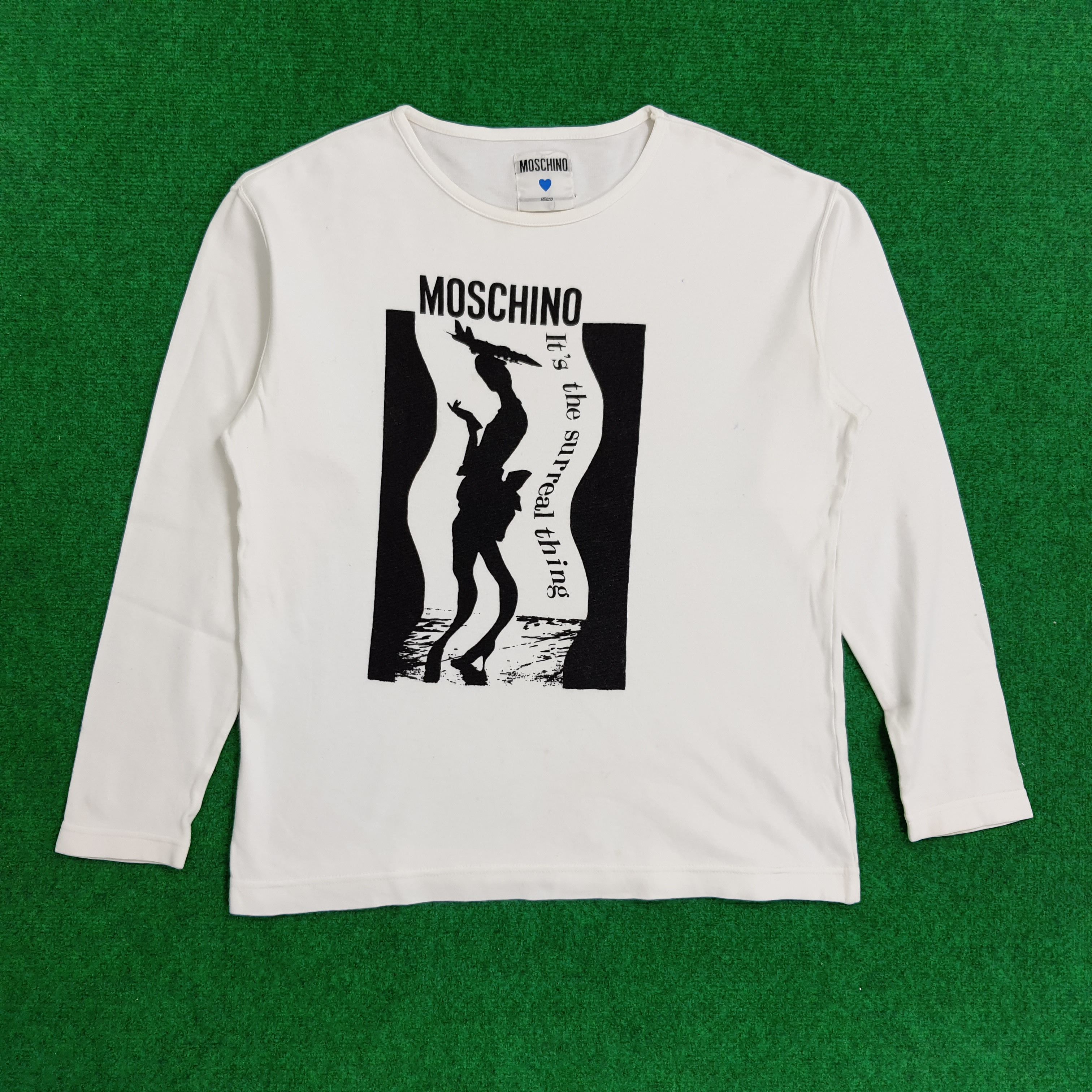 Vintage Moschino Art Design Long Sleeve T-shirt
