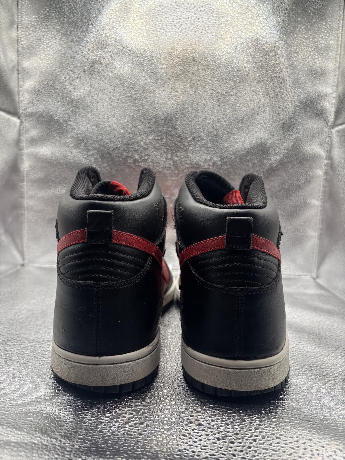 Nike Nike dunk high black red vintage Size US 12 / EU 45 - 4 Thumbnail