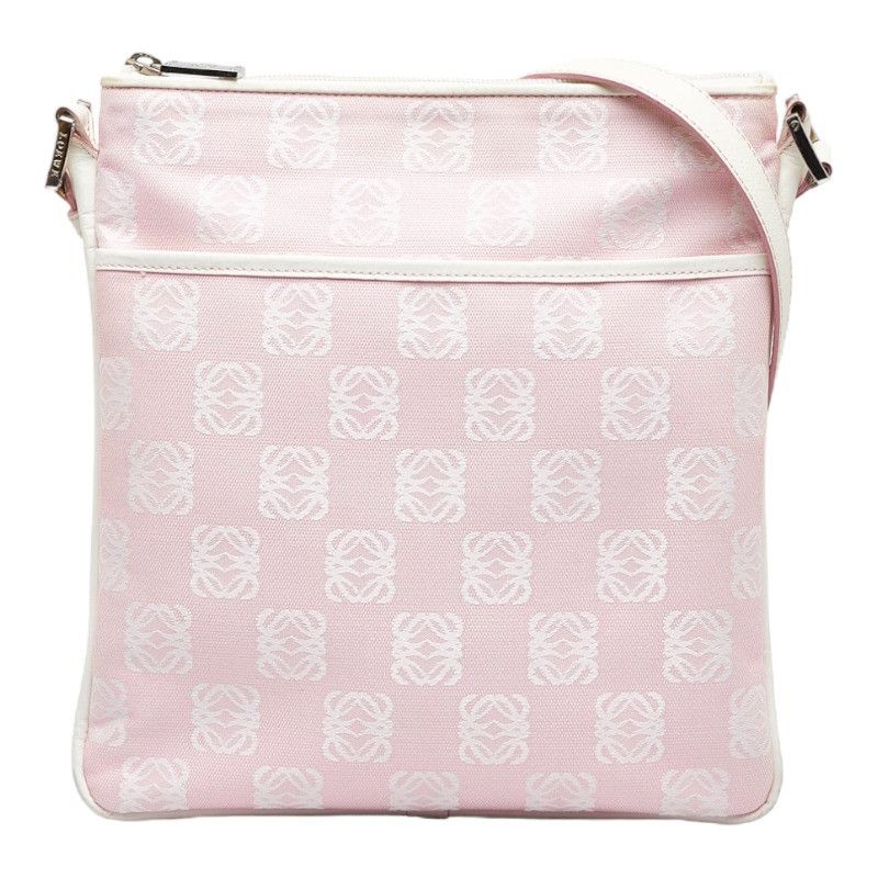 image of Loewe Anagram Canvas Crossbody Bag in Pink, Women's