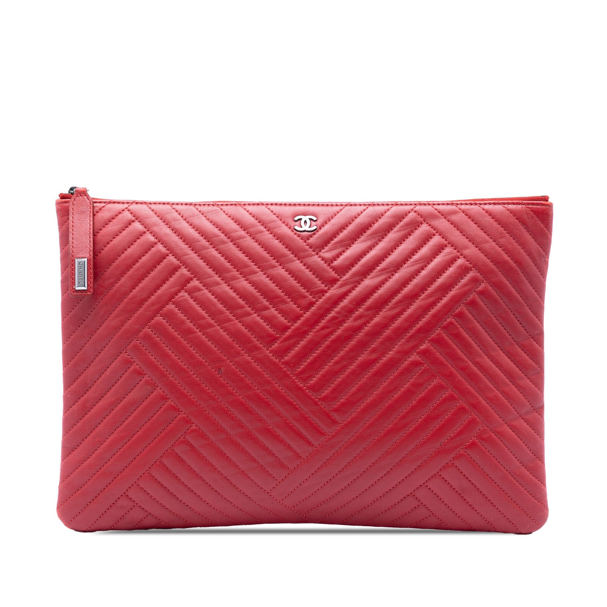 Chanel Large Diagonal Quilted Lambskin O Case Clutch Size ONE SIZE - 1 Thumbnail