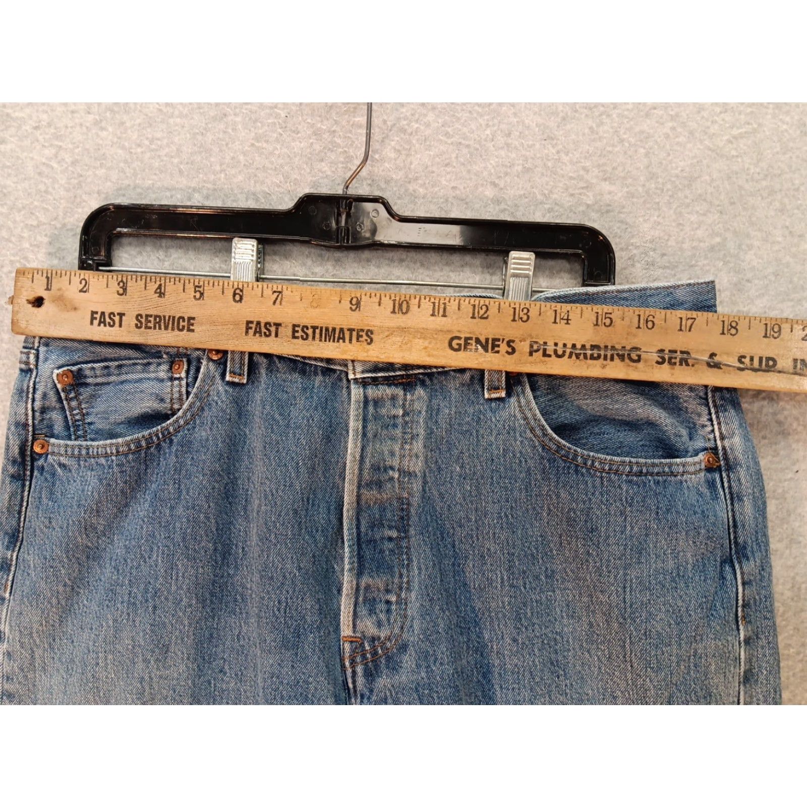Levi's VINTAGE Levis 501 Jeans Mens 35x32 Blue Straight Button Fly Denim Lot Of 2 Levi's 501 Series 90s Womens? Wait Size US 35 - 7 Thumbnail