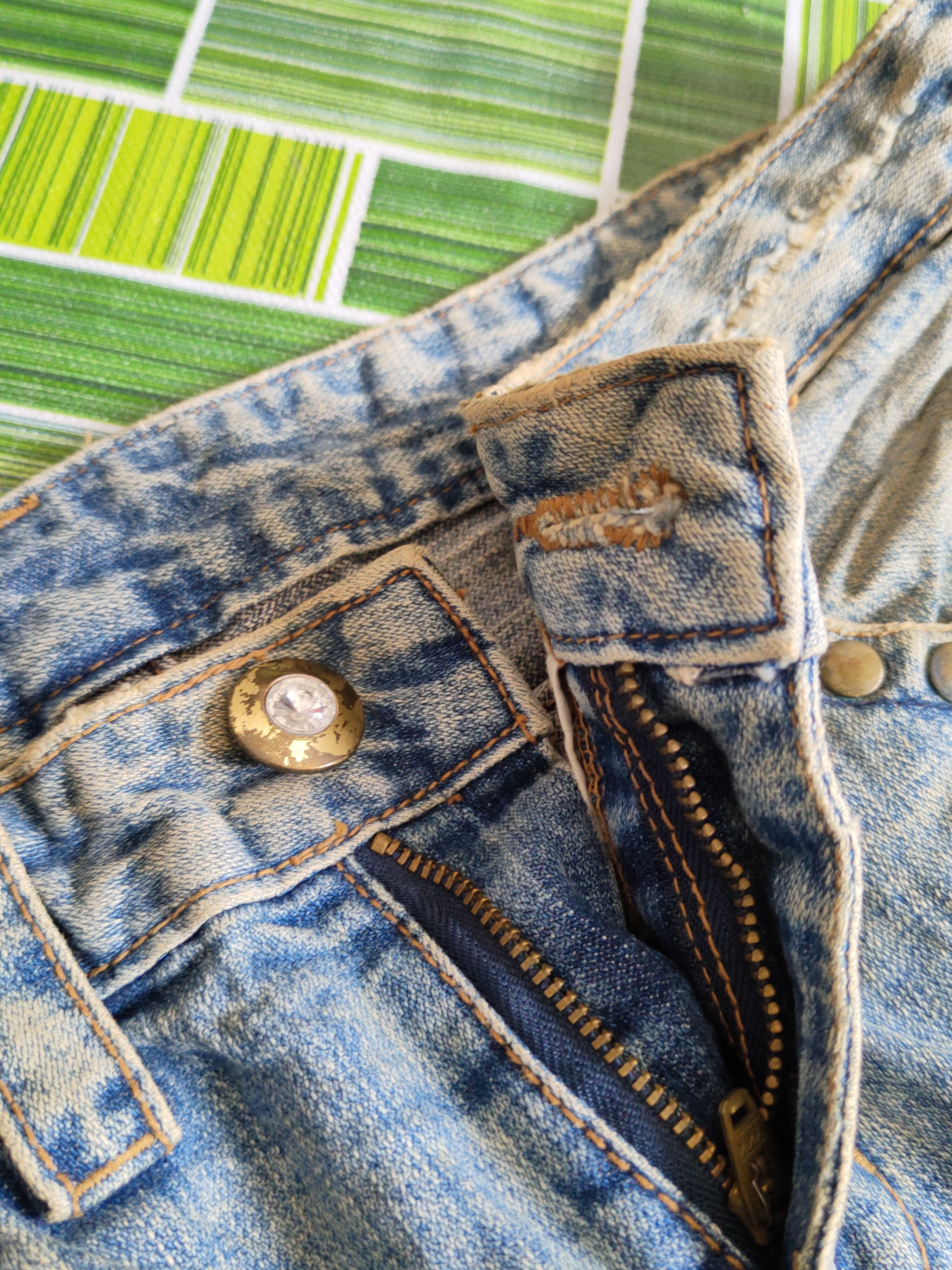Japanese Brand Peace on Mars Faded bootcut Distressed ripped Denim #S1525 Size 30" / US 8 / IT 44 - 15 Thumbnail