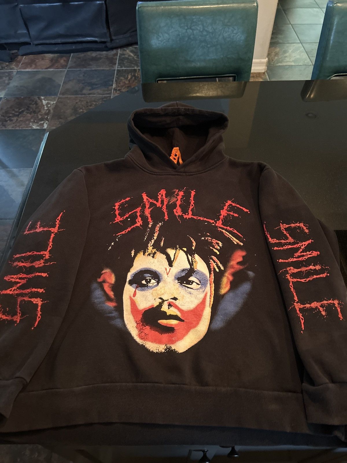 Image of Juice Wrld X Xo X Vlone Joker Hoodie Black, Men's (Size XL)