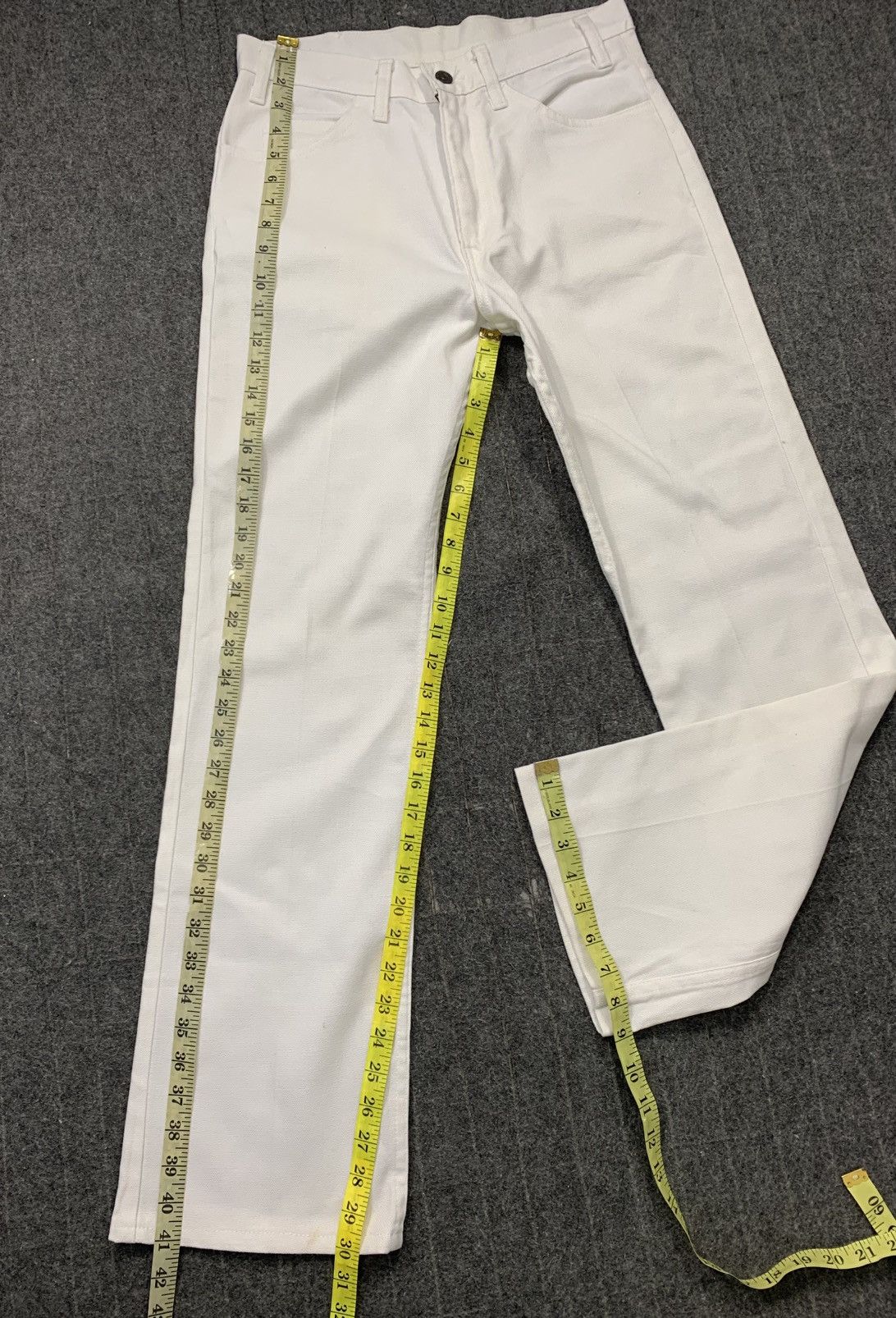 Levi's 80s Levis Strauss Sta-Prest White Denim Jeans Straight Cut Size US 28 / EU 44 - 11 Thumbnail
