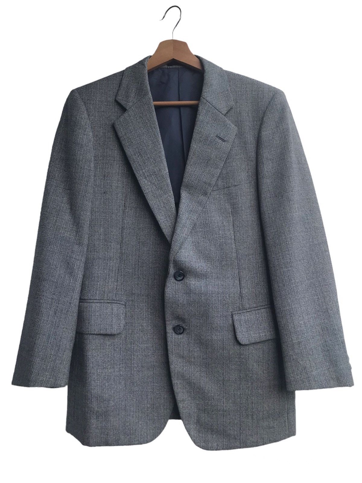 Vintage Burberrys Houndstooth Wool Blazer