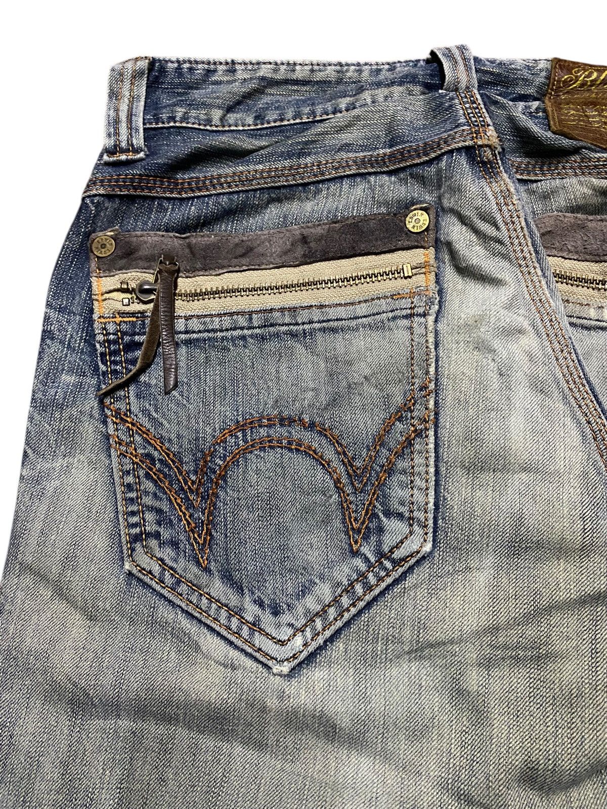 Edwin Vintage Japanese Brand Edwin Bluetrip Distressed Loose Jeans Size US 29 - 11 Thumbnail