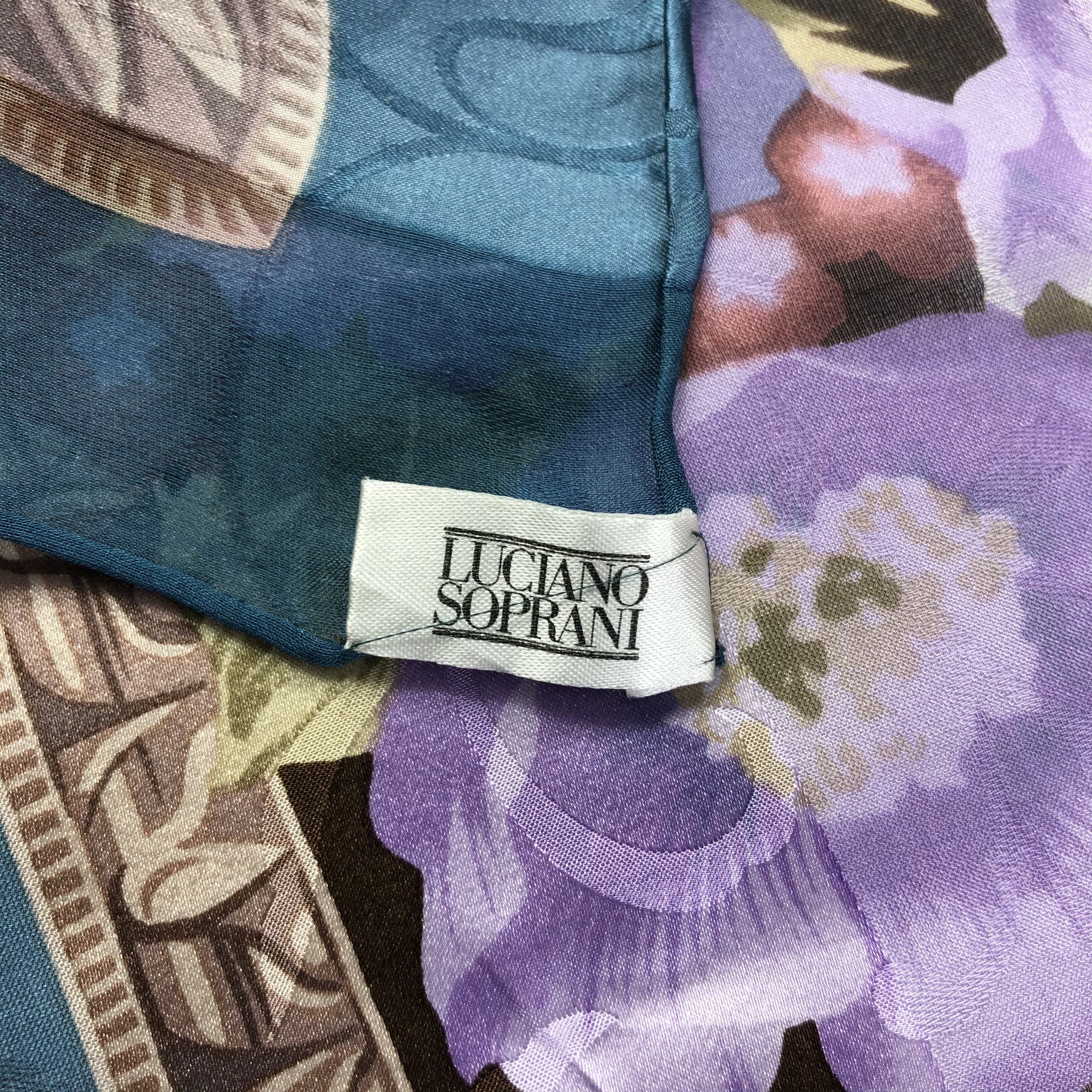 Vintage Vintage Luciano Soprani Silk Scarf Size ONE SIZE - 5 Thumbnail