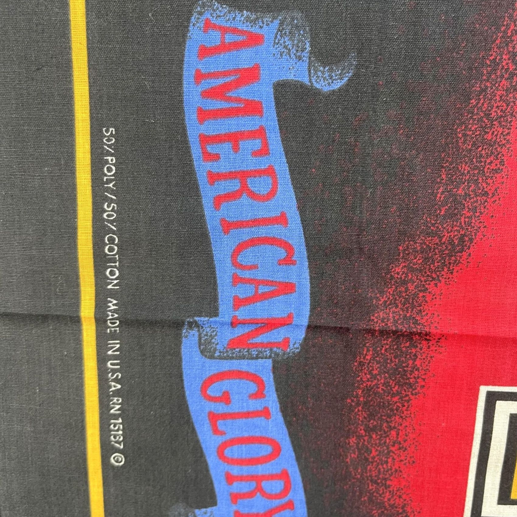 Harley Davidson VINTAGE Harley-Davidson Bandana Black American Glory Eagle Bar Shield Made USA 90s Bandana Men One Size Cotton Blend Polyester Size ONE SIZE - 3 Thumbnail