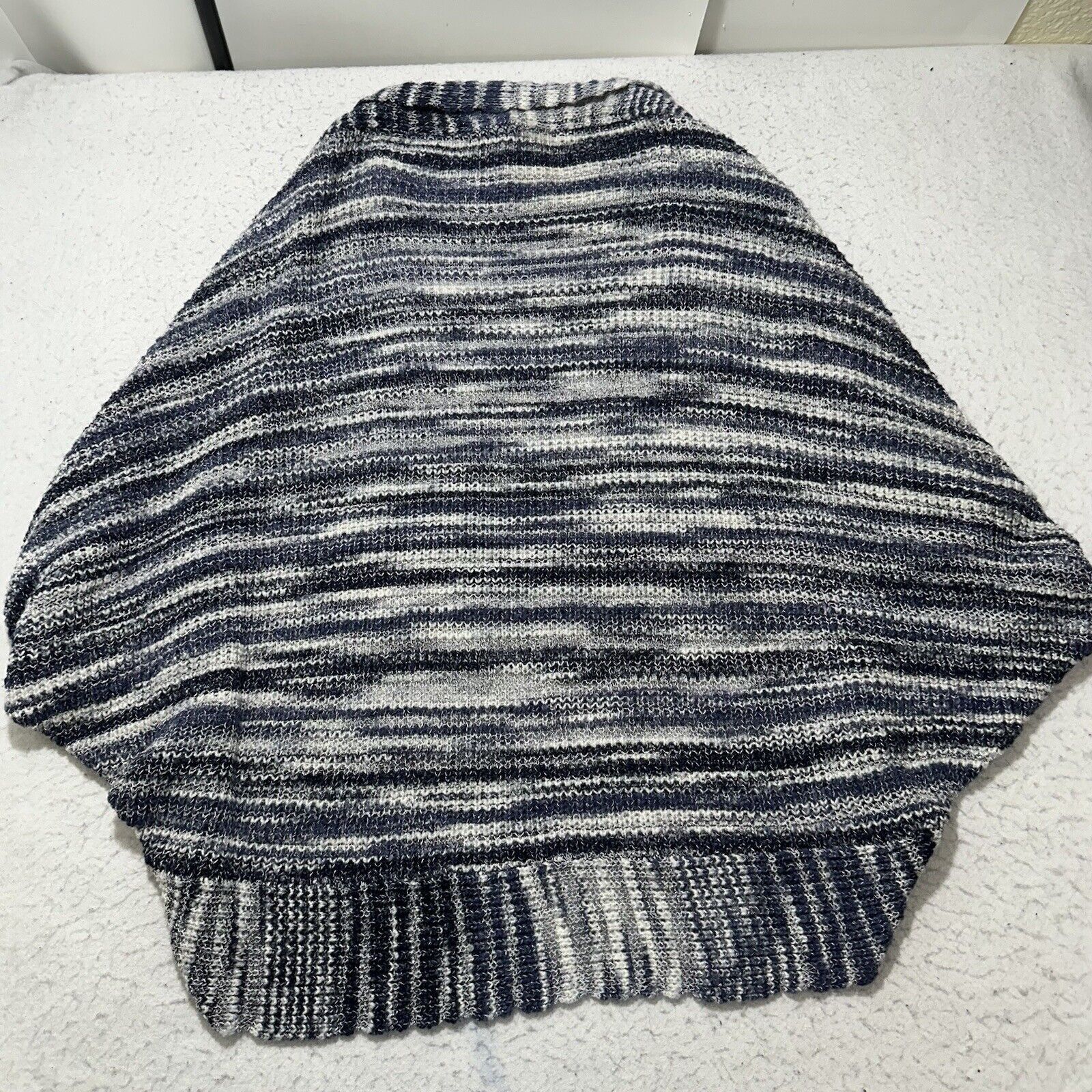 Chicos Chico's Small Short Blue White Stripe Cardigan Sweater Size S / US 4 / IT 40 - 10 Thumbnail