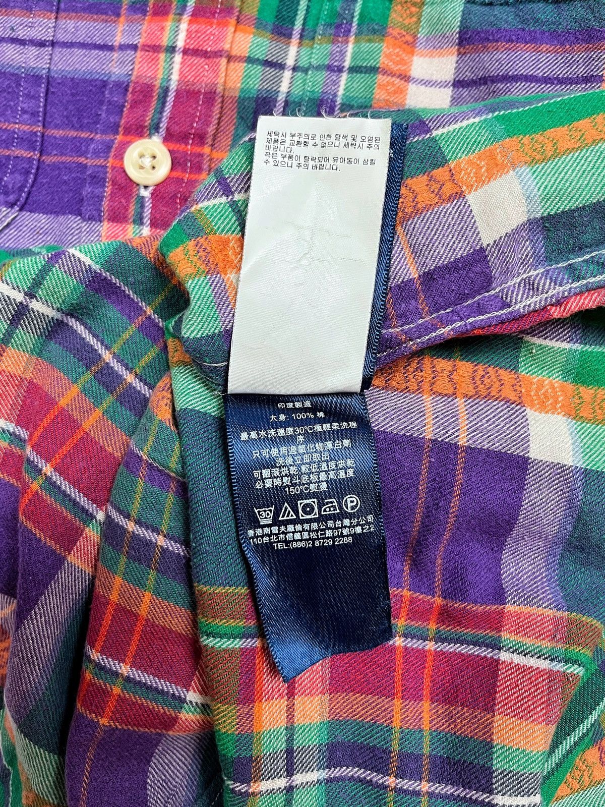 Polo Ralph Lauren × RRL Ralph Lauren × Ralph Lauren Y2K Ralph Lauren Double Pocket Multicolor Plaid Flannel Size US S / EU 44-46 / 1 - 9 Thumbnail