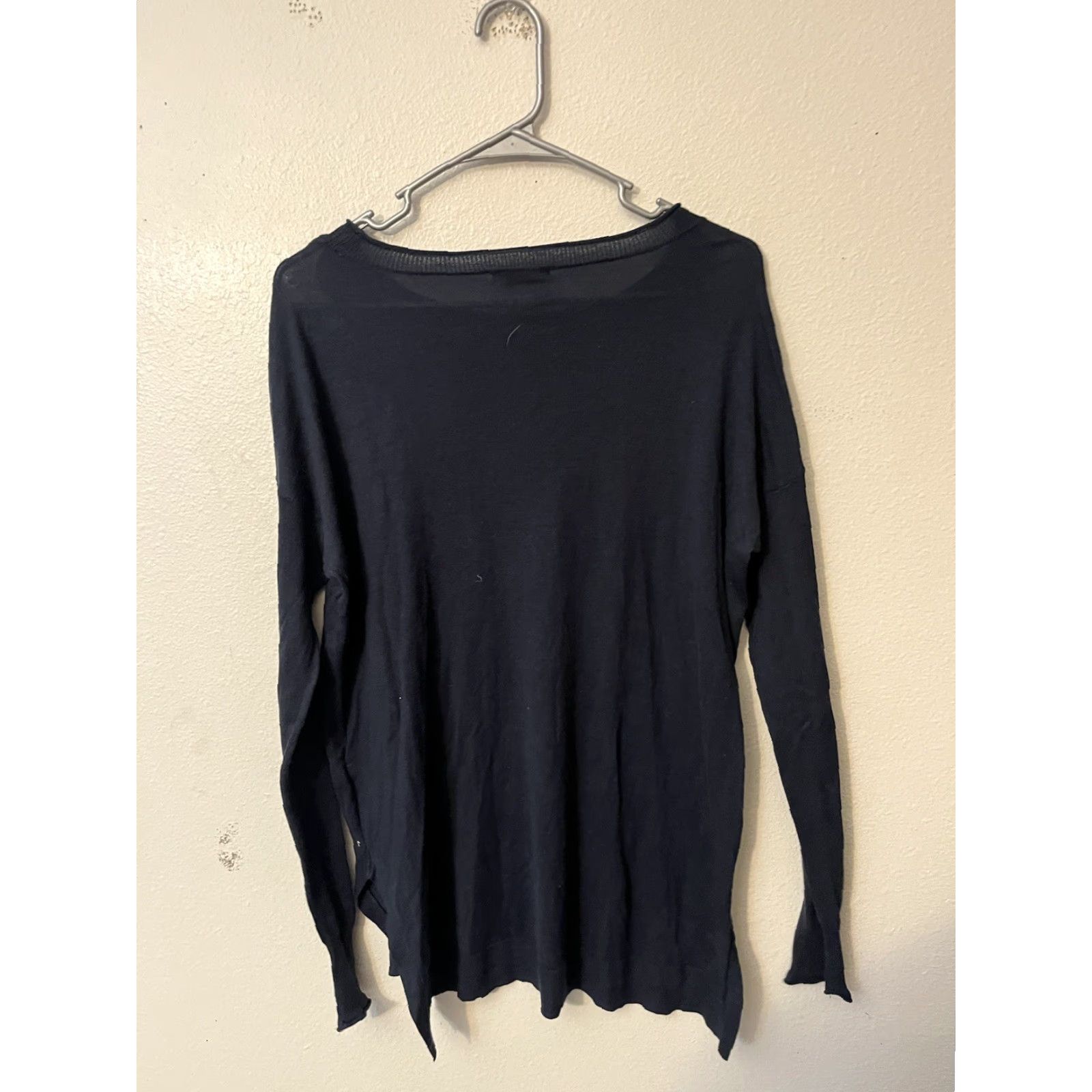 H&M H&M Crew Neck Pullover Sweater Women's Small Navy Blue Long Sleeve Size S Regular Fit Cotton Logo Size S / US 4 / IT 40 - 2 Thumbnail