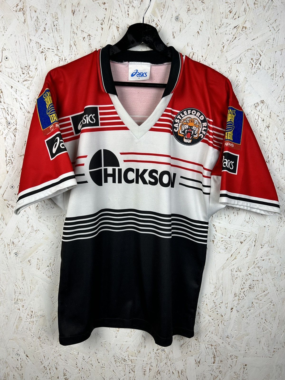 Asics Vintage Asics Castleford Tigers 1995/96 Rugby League Jersey Size US S / EU 44-46 / 1 - 1 Thumbnail