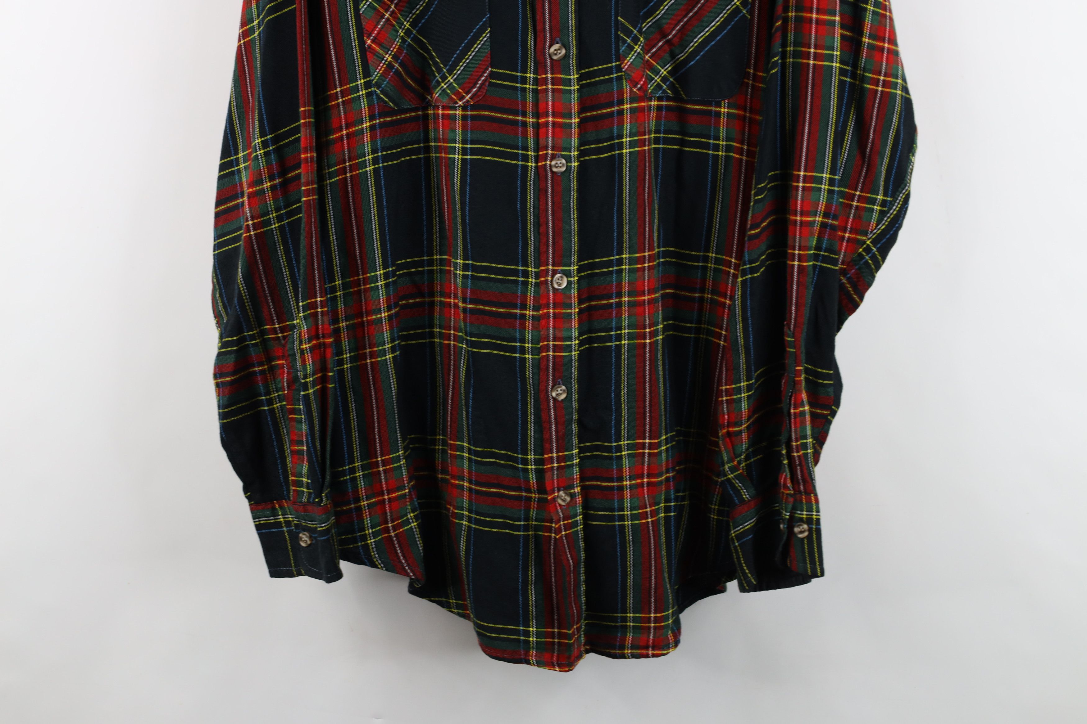 Vintage Vintage 80s 90s Streetwear Double Pocket Button Shirt Plaid Size US L / EU 52-54 / 3 - 3 Thumbnail