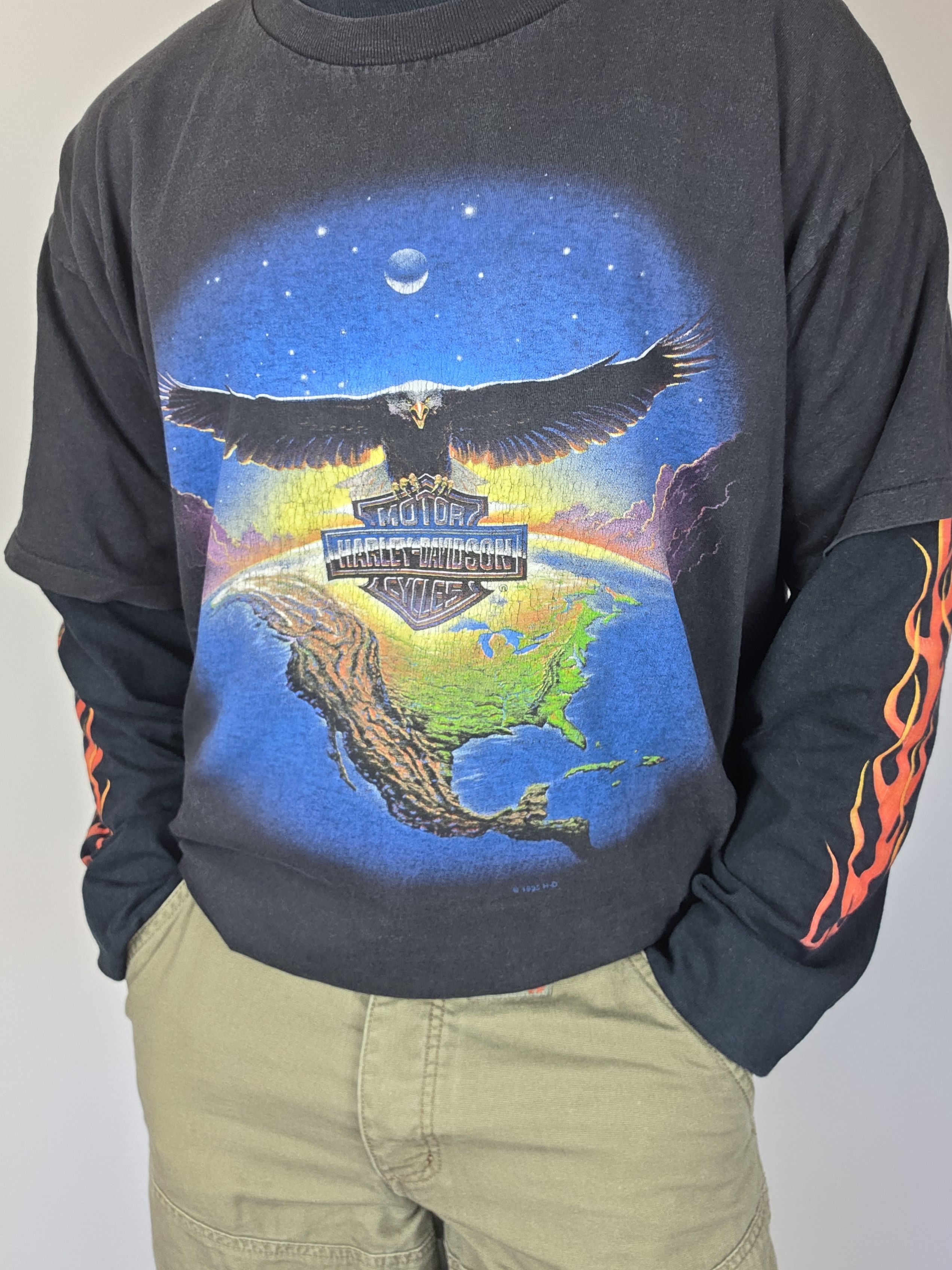 Harley Davidson Vintage Harley Davidson T-Shirt Size US XL / EU 56 / 4 - 1 Thumbnail