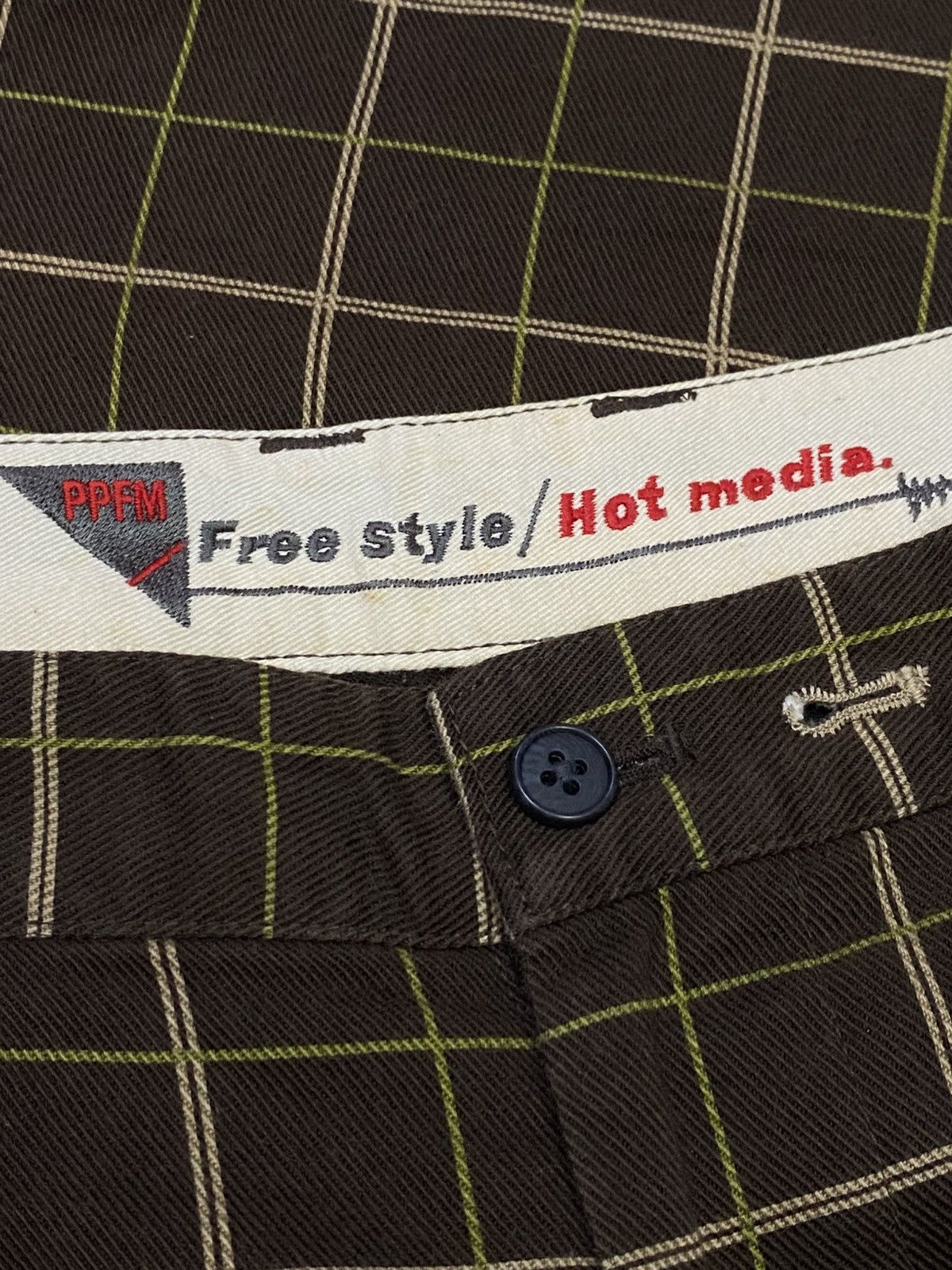 Japanese Brand PPFM Side Pocket Plaid Cargo Trousers Size 28" / US 6 / IT 42 - 7 Thumbnail
