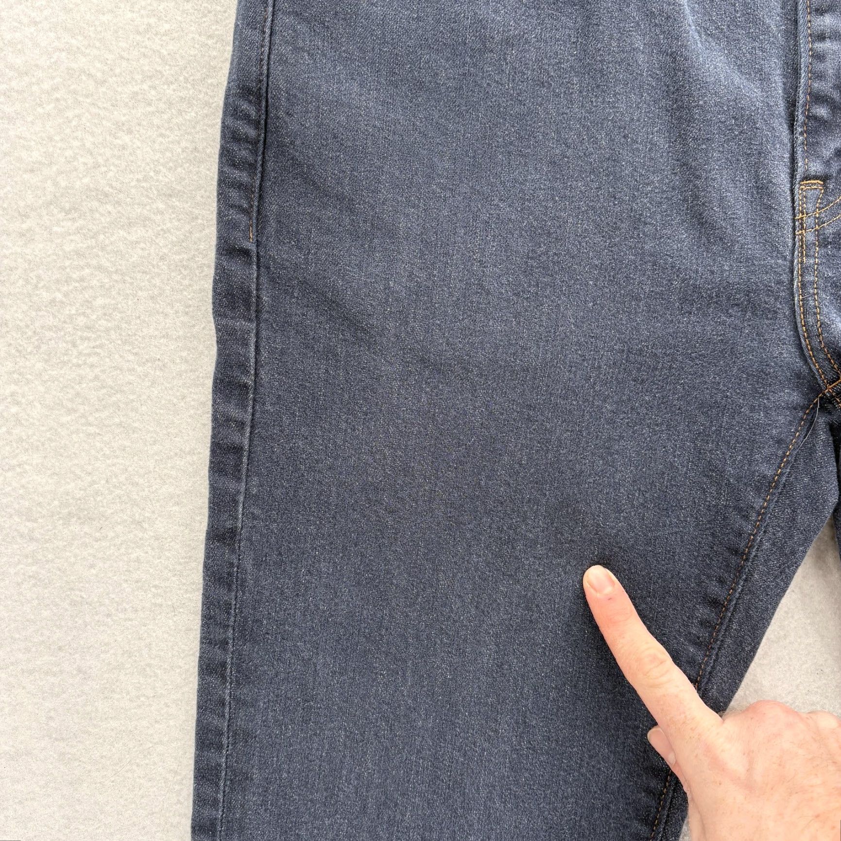 J.Crew J.Crew 484 Jeans Mens 35x32 Dark Blue Stretch Denim Pants Slim Straight Regular Inseam 31 Zip Pocket Logo Vintage No Size US 35 - 3 Thumbnail