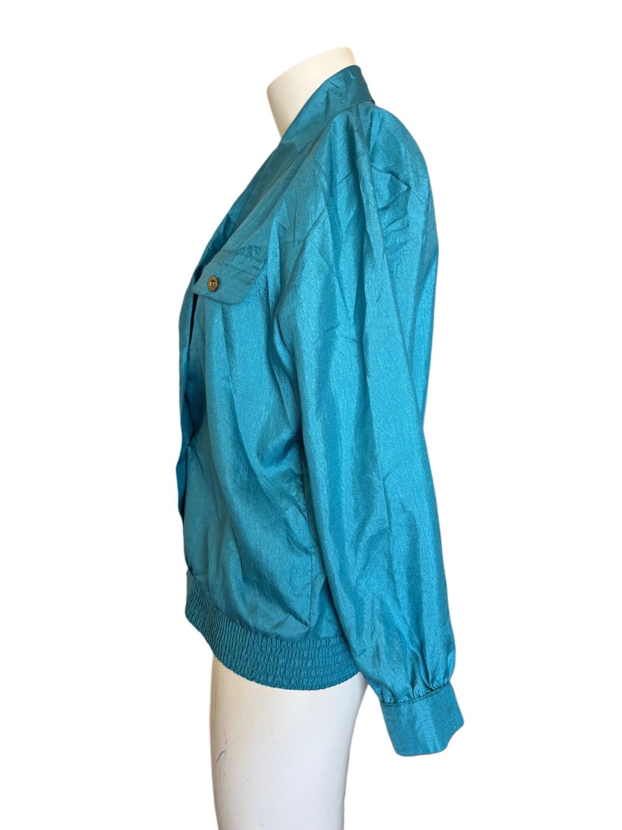Other D.K Gold L women’s 80s vintage silky satin teal electric Size M / US 6-8 / IT 42-44 - 2 Thumbnail