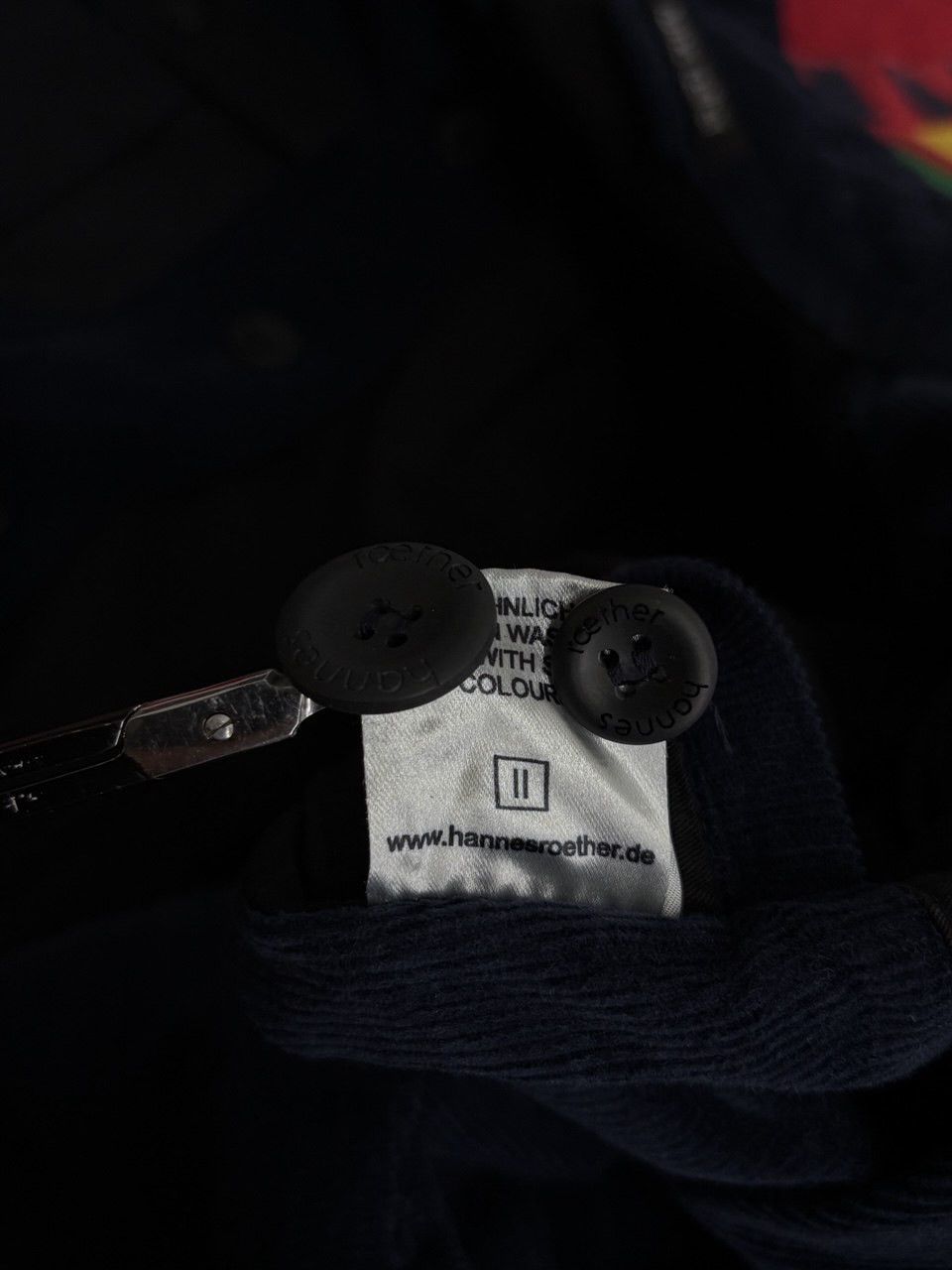 hannes roether Hannes Roether Navy Blue Corduroy Jacket With Black Pockets Size US M / EU 48-50 / 2 - 22 Thumbnail