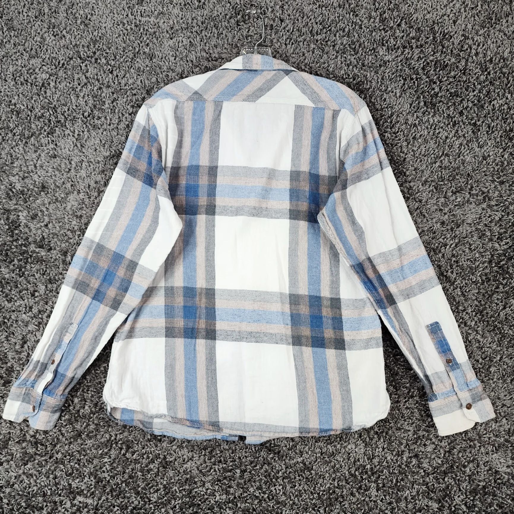 Levi's LEVI'S Shirt Men White Blue Plaid Long Sleeve Button-Up Size L Regular Blue Plaid Mens Shirt Size US L / EU 52-54 / 3 - 5 Thumbnail