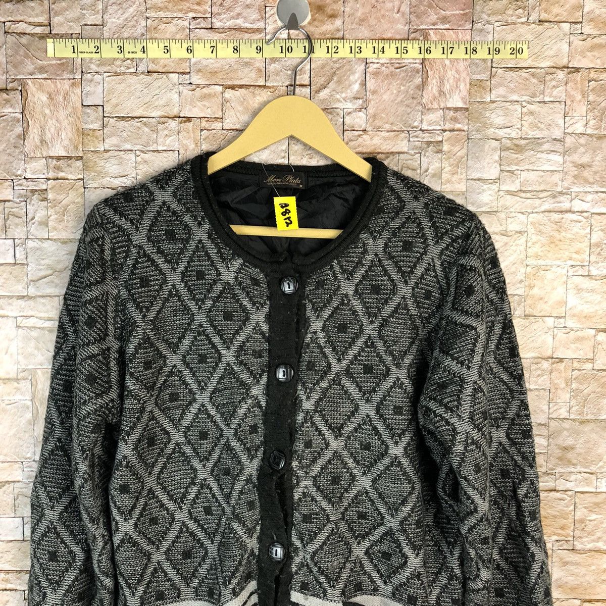 Japanese Brand More Planta Grey Cardigan Knitwear sweater #A812 Size US M / EU 48-50 / 2 - 2 Thumbnail