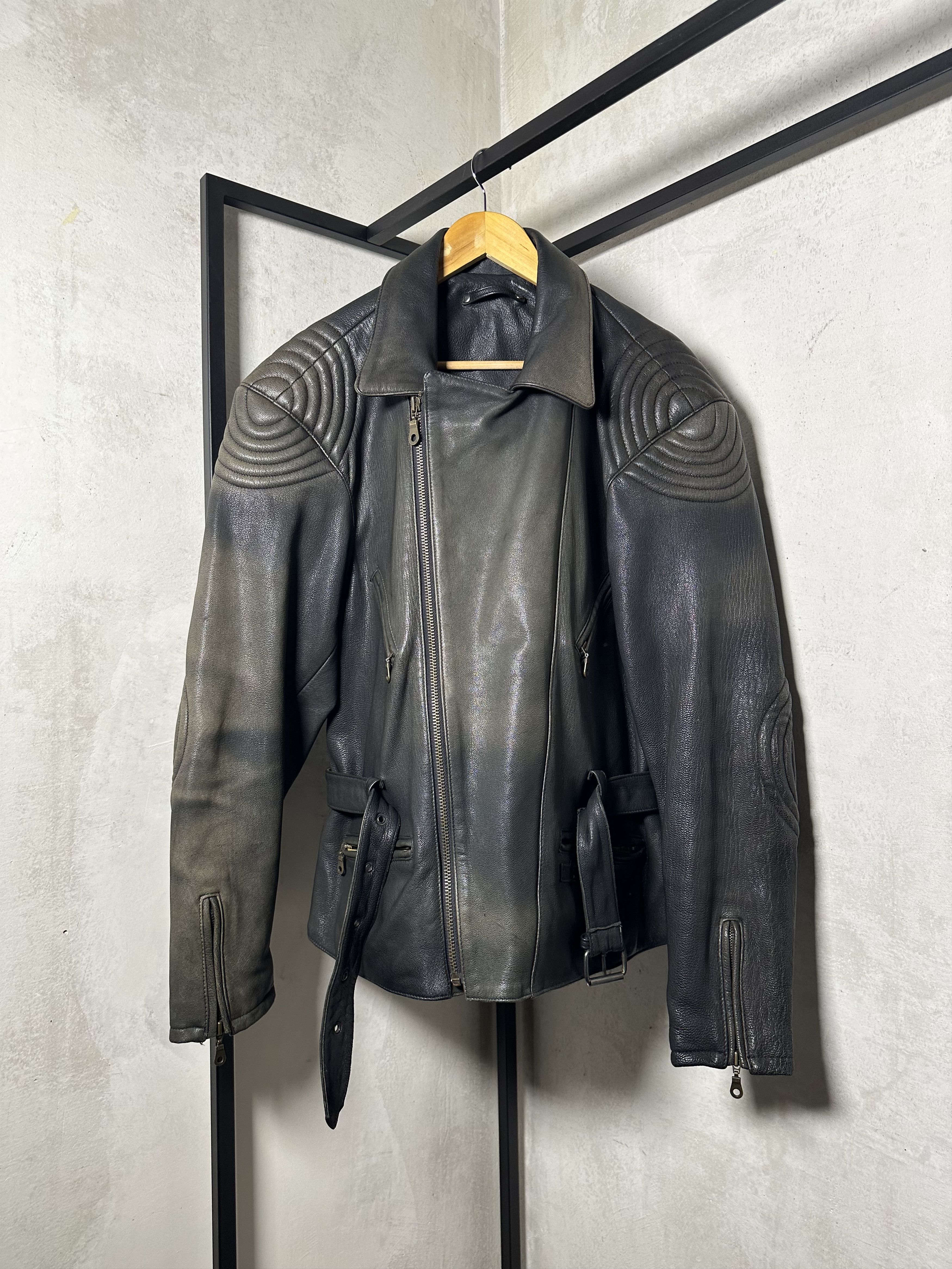 Genuine Leather Genuine Leather Belted Jacket Size US XL / EU 56 / 4 - 4 Thumbnail