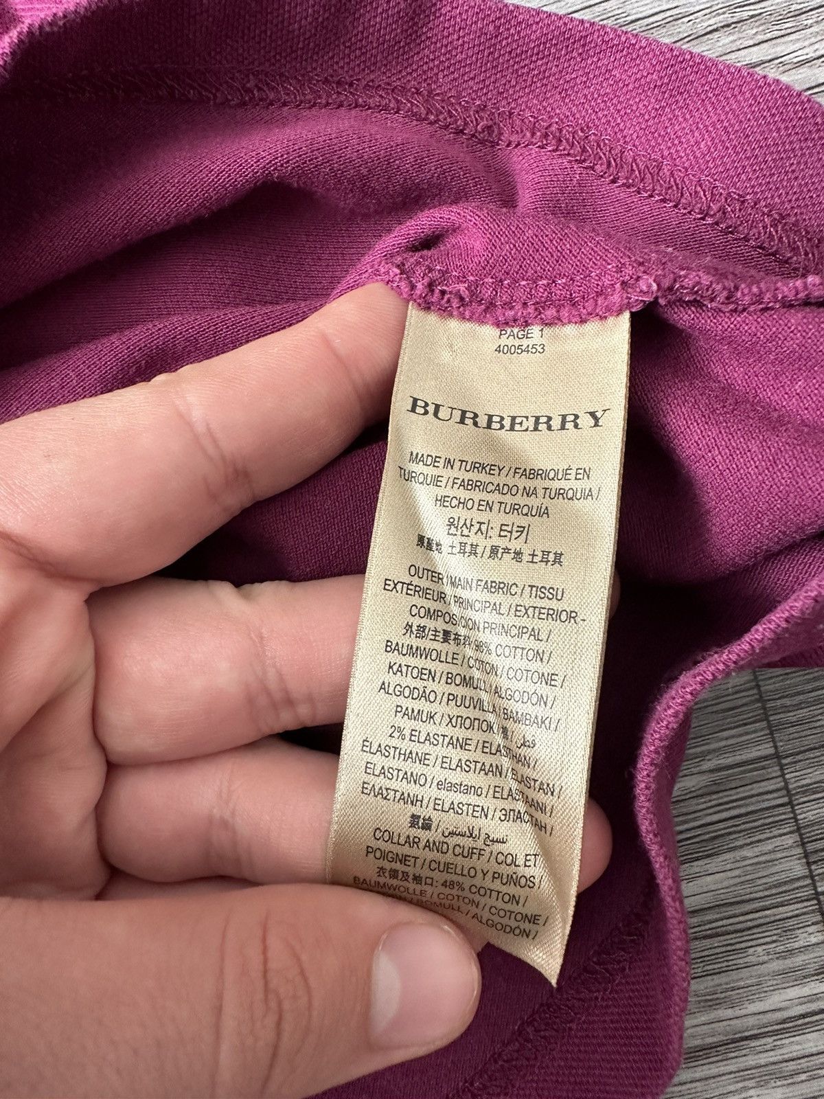 Burberry Burberry Pink Short Sleeve Polo T shirt womens size L Size US L / EU 52-54 / 3 - 7 Thumbnail