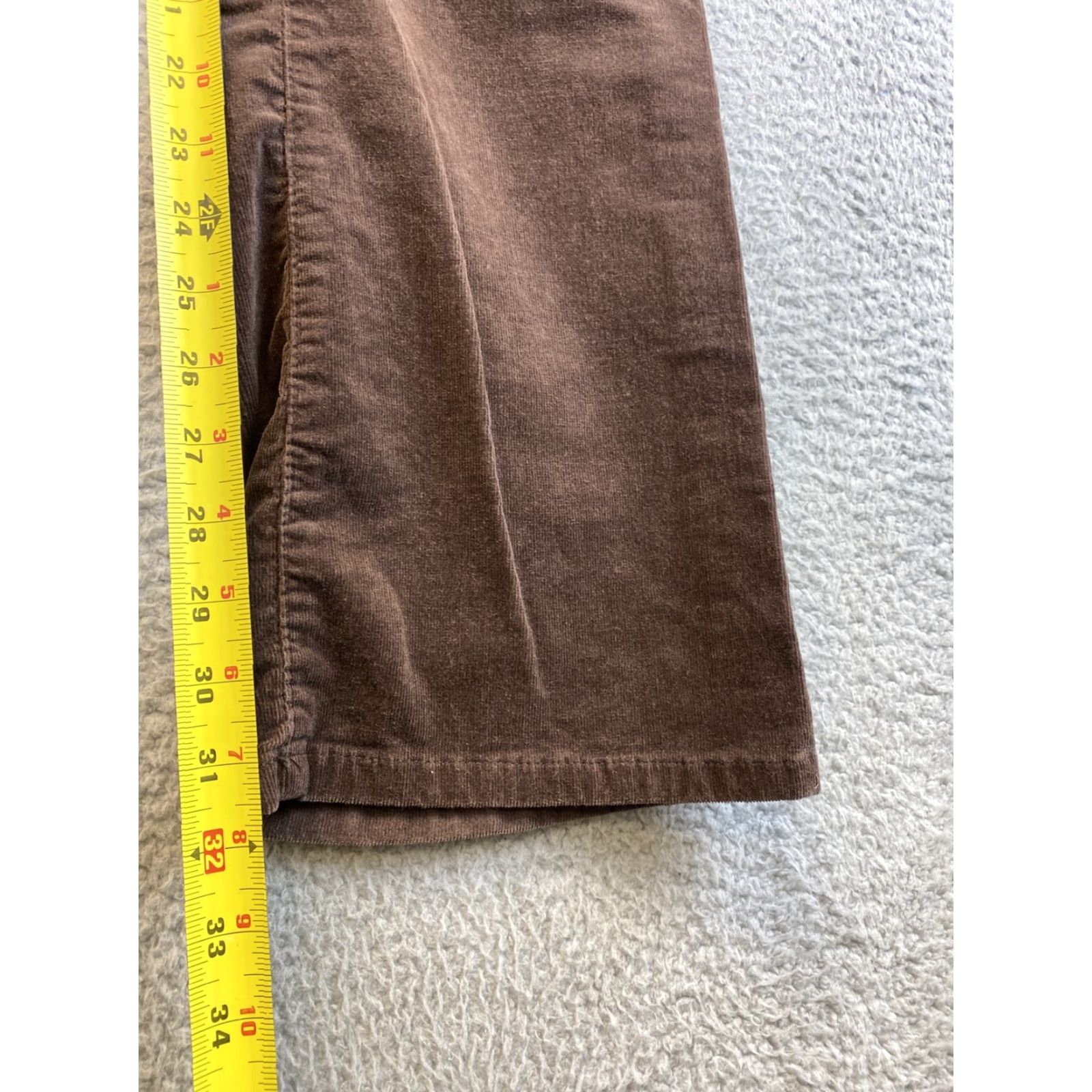 Calvin Klein Calvin Klein Women Pants 10 Brown Corduroy Bootcut Flat Front Stretch 93-39 Size 32" / US 10 / IT 46 - 7 Thumbnail
