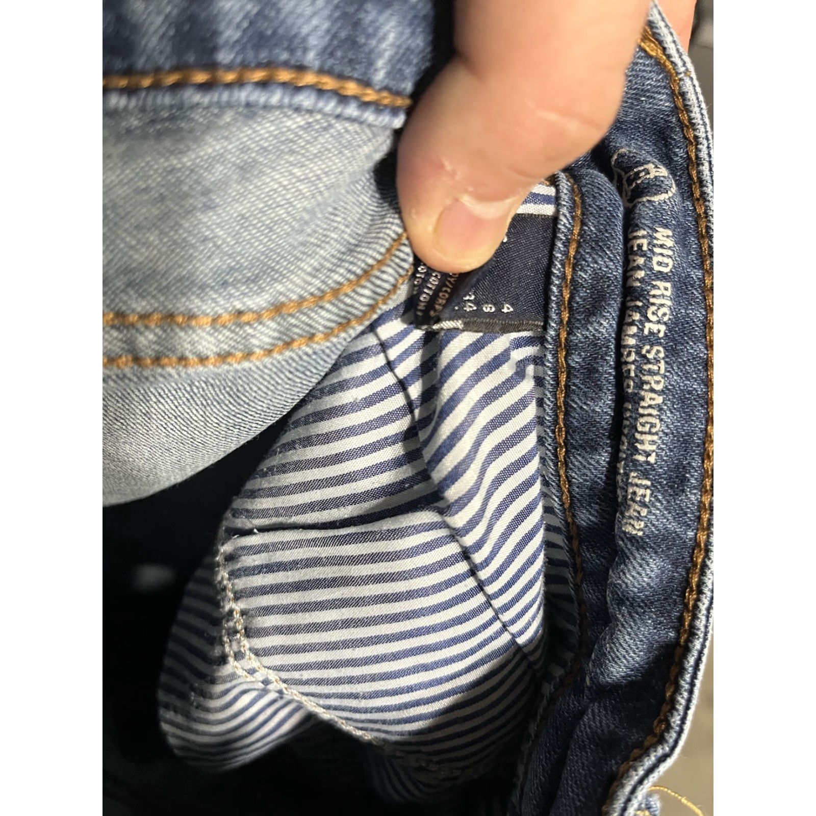 Lands' End Lands End Jeans 4 Blue Denim Mid Rise Straight Leg Preppy Classic School Womens Size 27" / US 4 / IT 40 - 5 Thumbnail