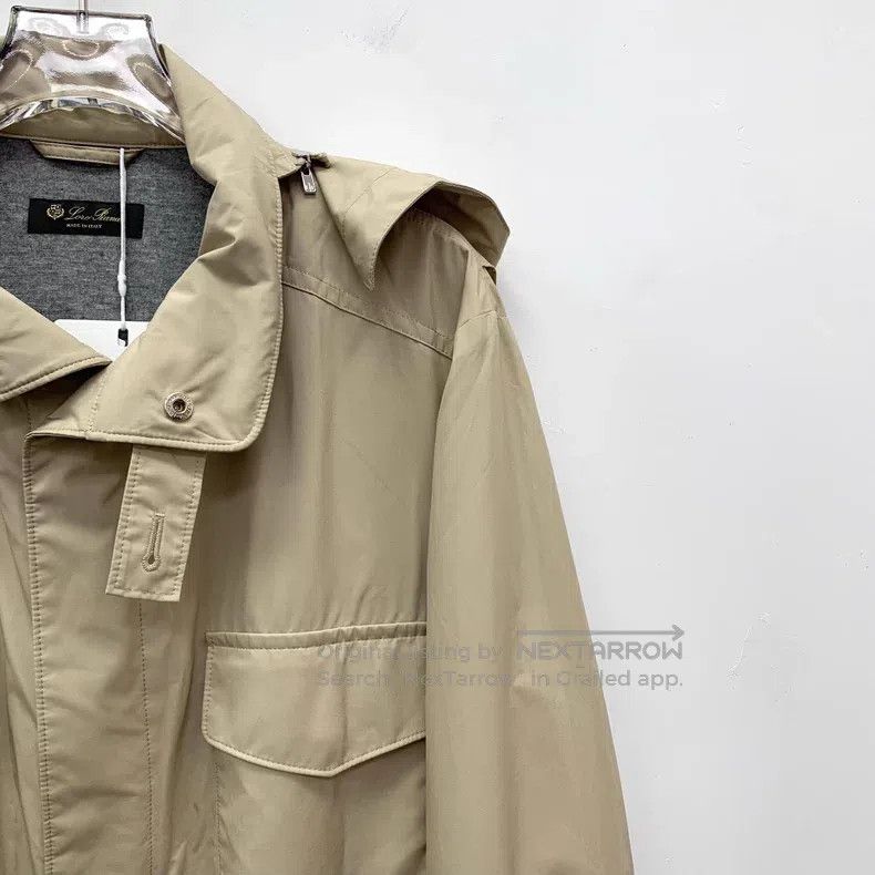 Loro Piana Loro Piana Khaki Multi-Pocket Hooded Cashmere Zip-Up Jacke Size US M / EU 48-50 / 2 - 3 Thumbnail
