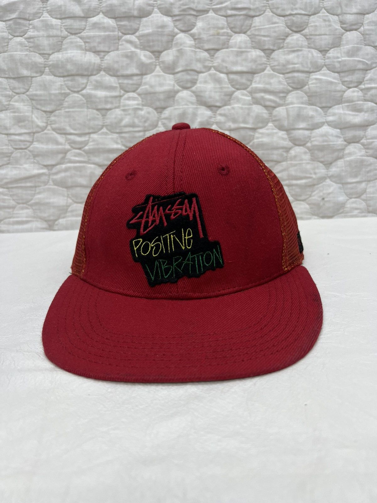 Stussy RARE💥💥💥STUSSY RASTA POSITIVE VIBE MESH HAT Size ONE SIZE - 1 Thumbnail