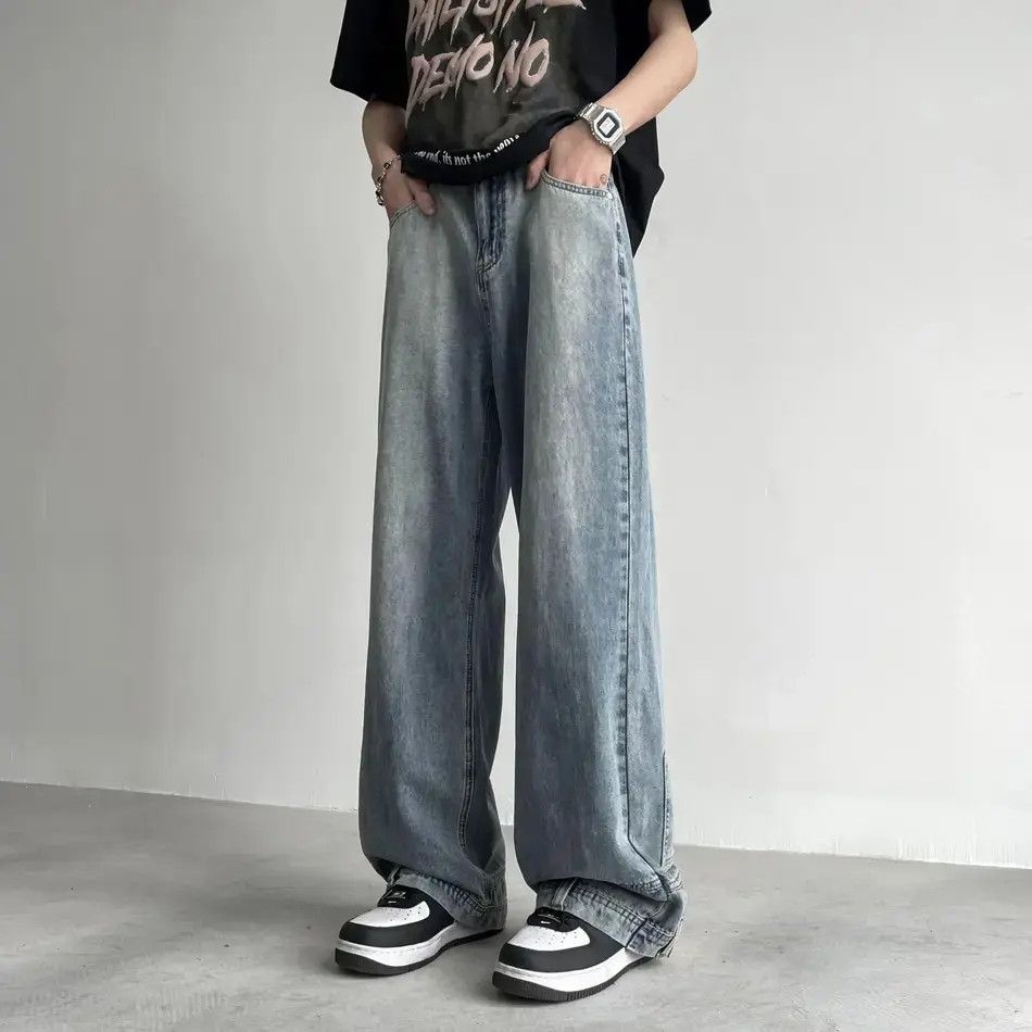 Japanese Brand Loose straight leg casual wide leg jeans Size US 32 / EU 48 - 2 Thumbnail