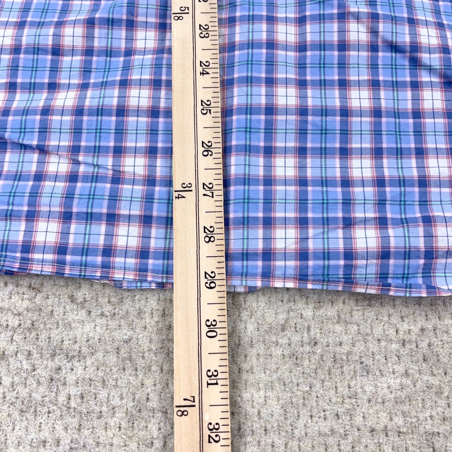 Brooks Brothers Brooks Brothers Button-Up Shirt Men XL Blue Plaid Short Sleeve Casual Dress Size 46R - 7 Thumbnail