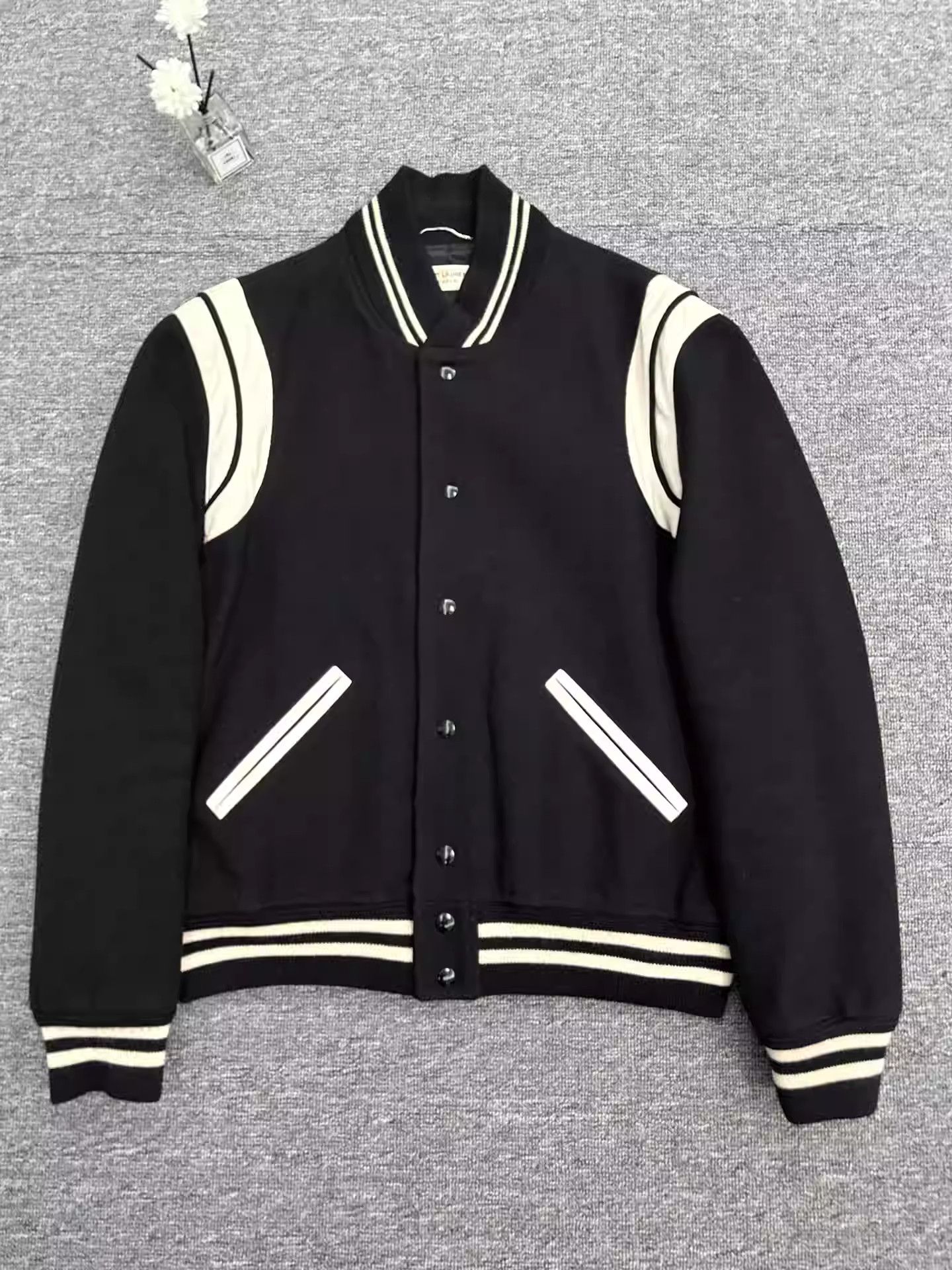 Saint Laurent Paris Saint Laurent Black And White Baseball Jerseys Size US M / EU 48-50 / 2 - 1 Thumbnail