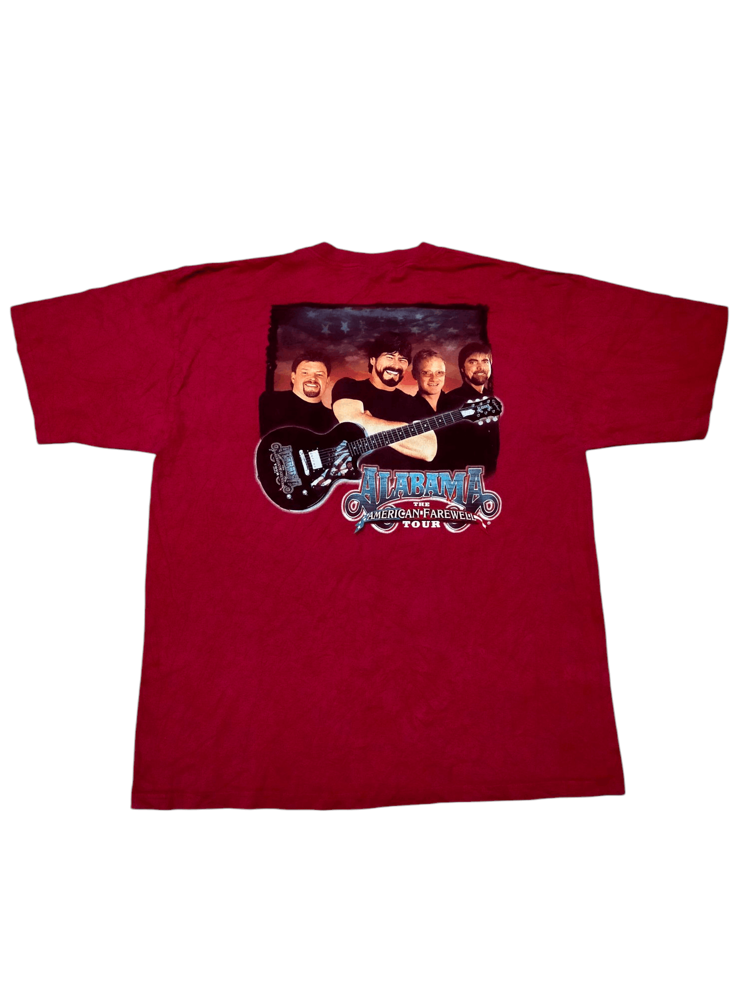 Band Tees × Vintage Vintage 2004 Alabama Band tees tour Red tee Size US XL / EU 56 / 4 - 3 Thumbnail