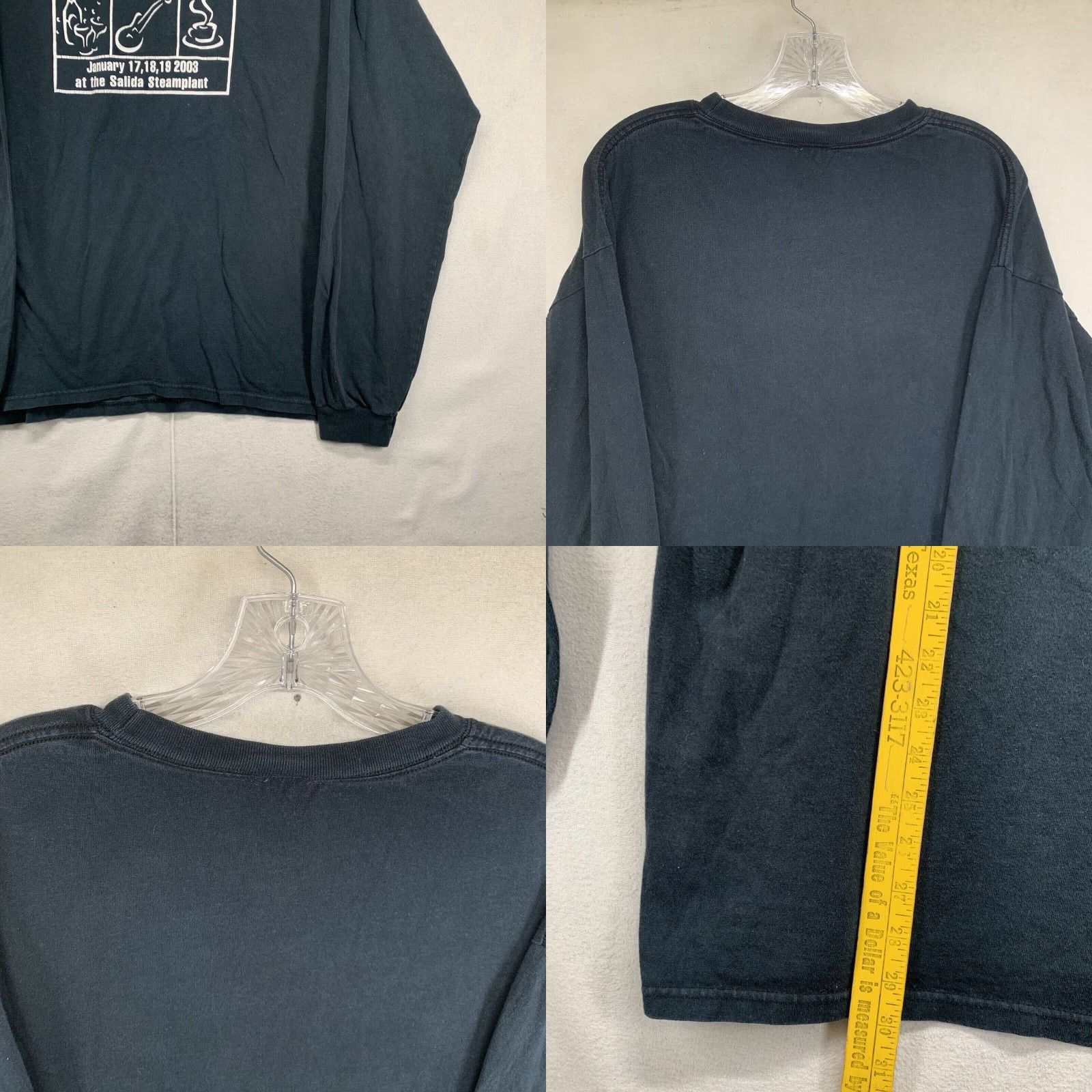 Anvil VINTAGE Anvil The Shadow Box Graphic Tee Long Sleeve Black XL Theater Mens Size US XL / EU 56 / 4 - 8 Thumbnail