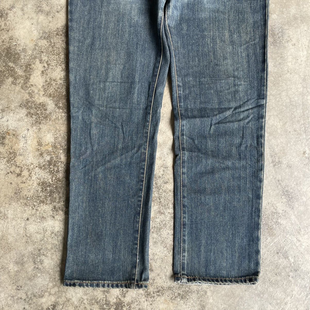 Edwin 🔥Vintage Edwin E535 Stoned Washed Distress Denim Jeans Size US 37 - 3 Thumbnail