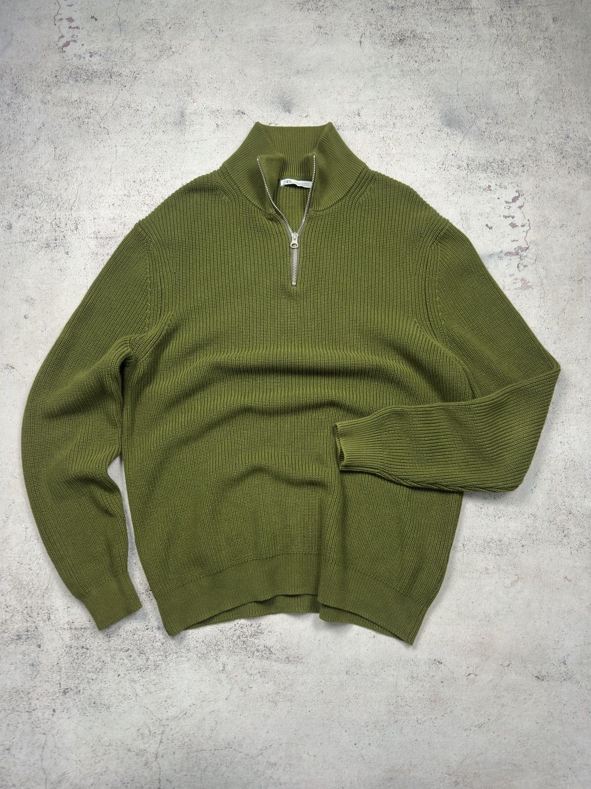 Zara Zara Cotton Half Zip Sweater Size XL Size US XL / EU 56 / 4 - 1 Thumbnail