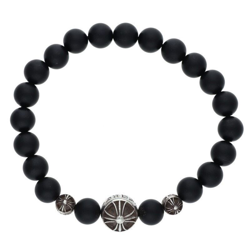 Chrome Hearts Black Bead Bracelet