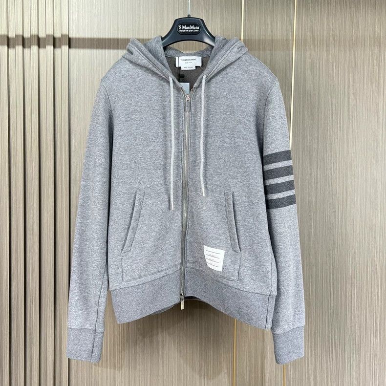 Thom Browne Thom Browne size1 Dark grey four-barrel zipper jacket Size US S / EU 44-46 / 1 - 1 Thumbnail