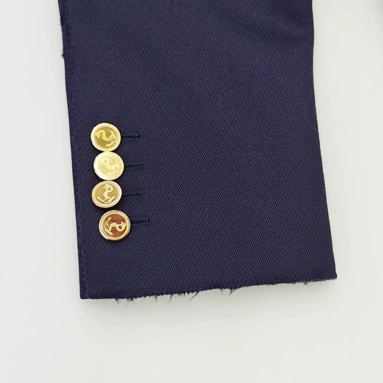 Thom Browne Thom Browne Size 3Boat Anchor Gold Buckle Navy Blaze Jacket Size 46L - 4 Thumbnail