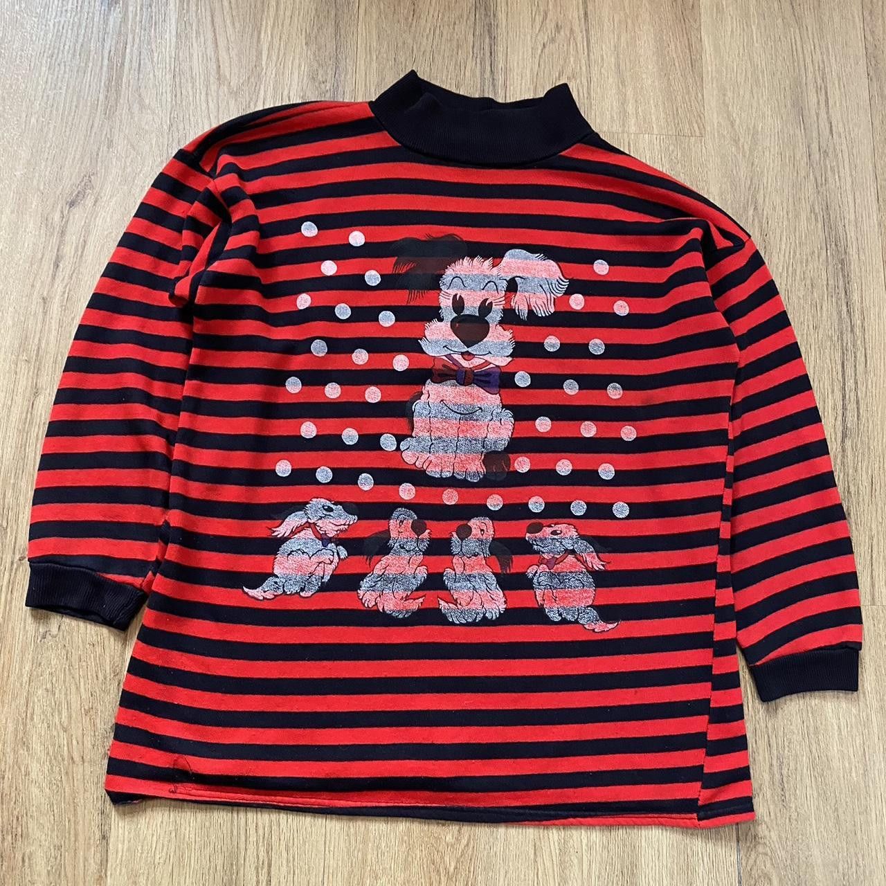 Other 80s Dogs Cartoon Red and black striped long sleeve Size US M / EU 48-50 / 2 - 1 Thumbnail