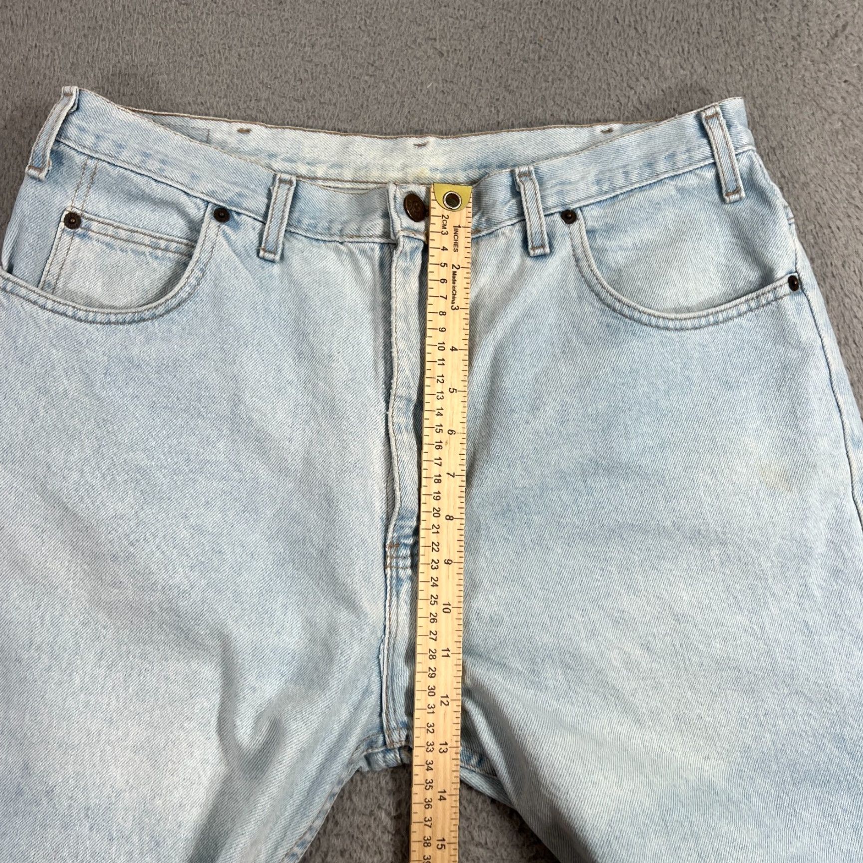 Faded Glory VINTAGE Faded Glory Men's 36 Denim Shorts Casual 90s Light Blue Distressed Cotton Jorts Size US 36 / EU 52 - 7 Thumbnail
