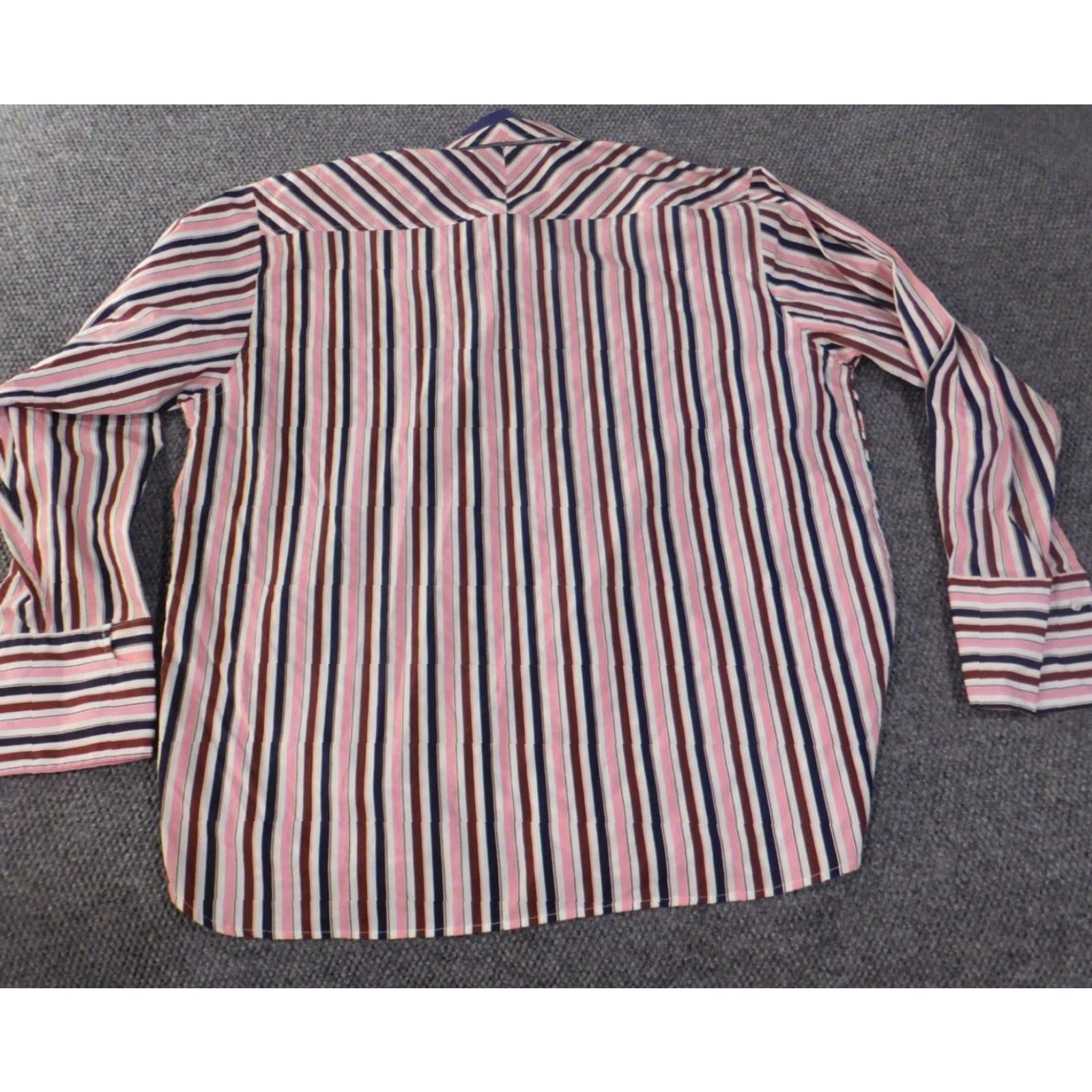 Vintage Raw Blue Shirt 4XL Mens pink striped Button-Up Retro Classic Long Sleeve Button-Down Collared Knit Cotton 4XL Vintage No N/A Size US XXL / EU 58 / 5 - 7 Thumbnail